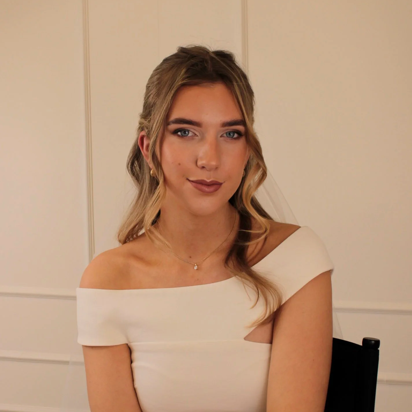 Timeless bridal makeup with soft definition and natural finish, created by Studio Imeliana.