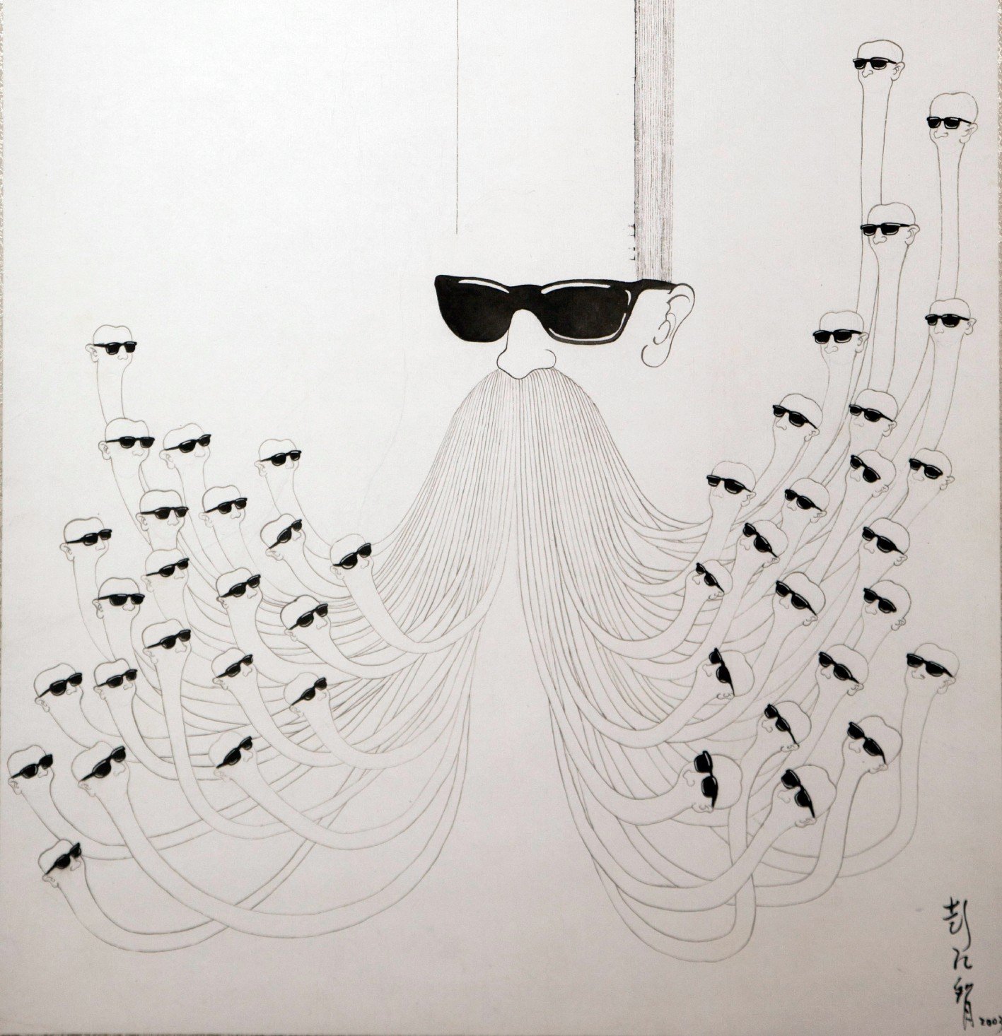 鬍仙 Beard Immortal / Paper, ink, scroll / 135 x 69 cm / 2018