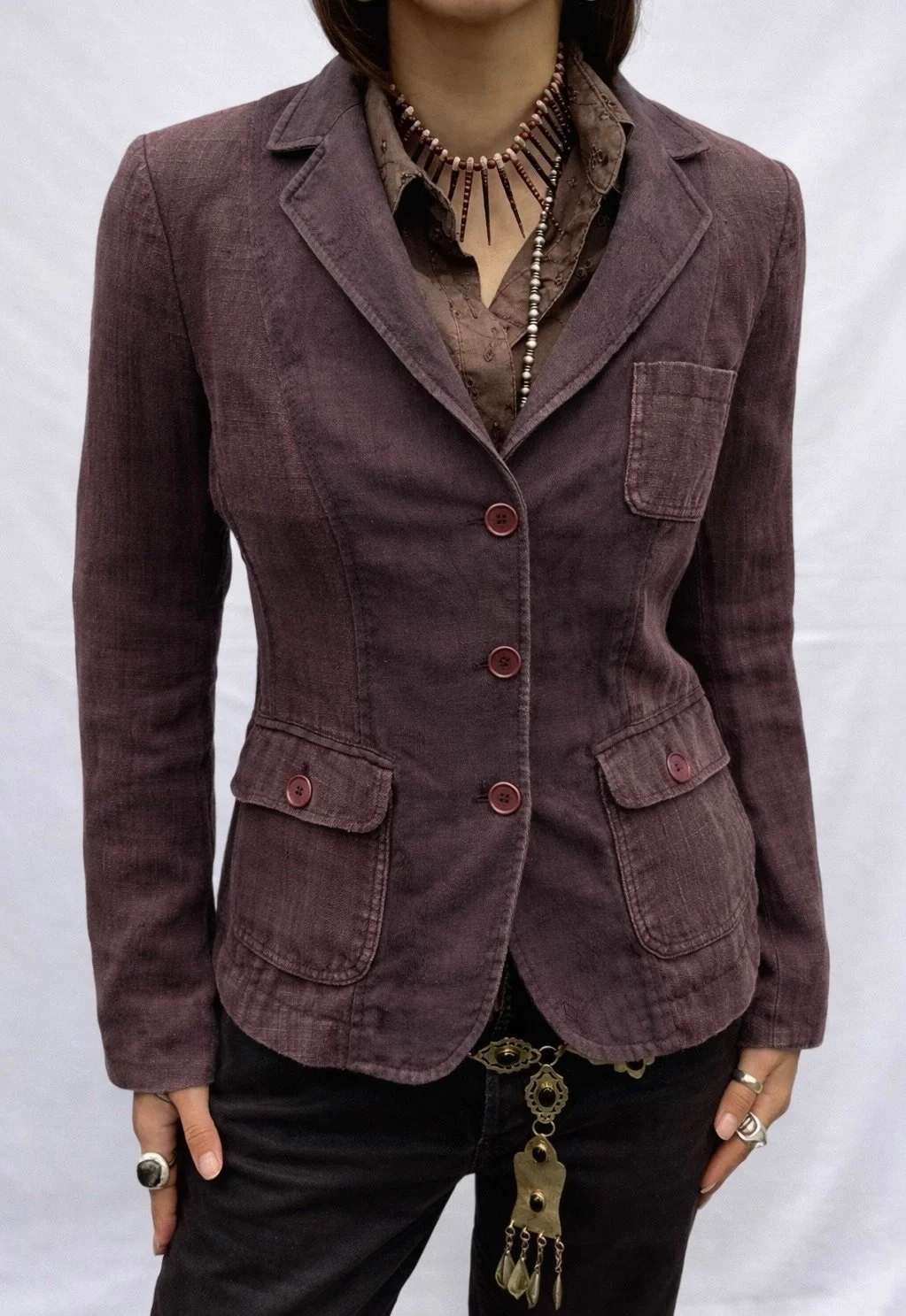 Violet linen Etro blazer