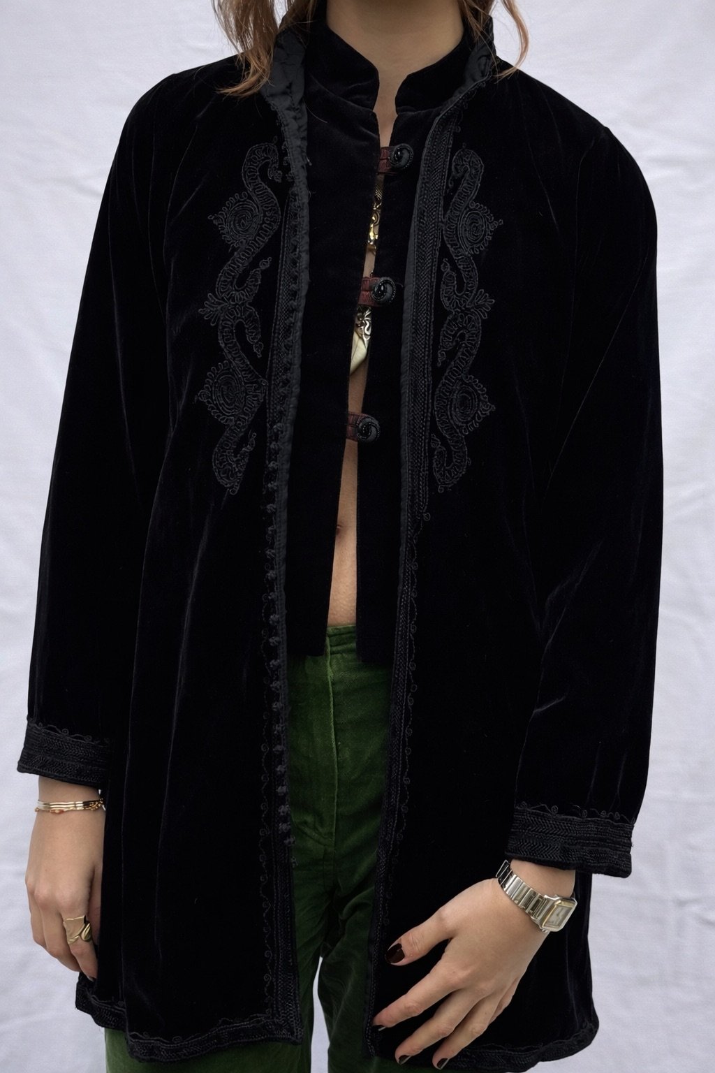 Chinese embroidered velvet jacket