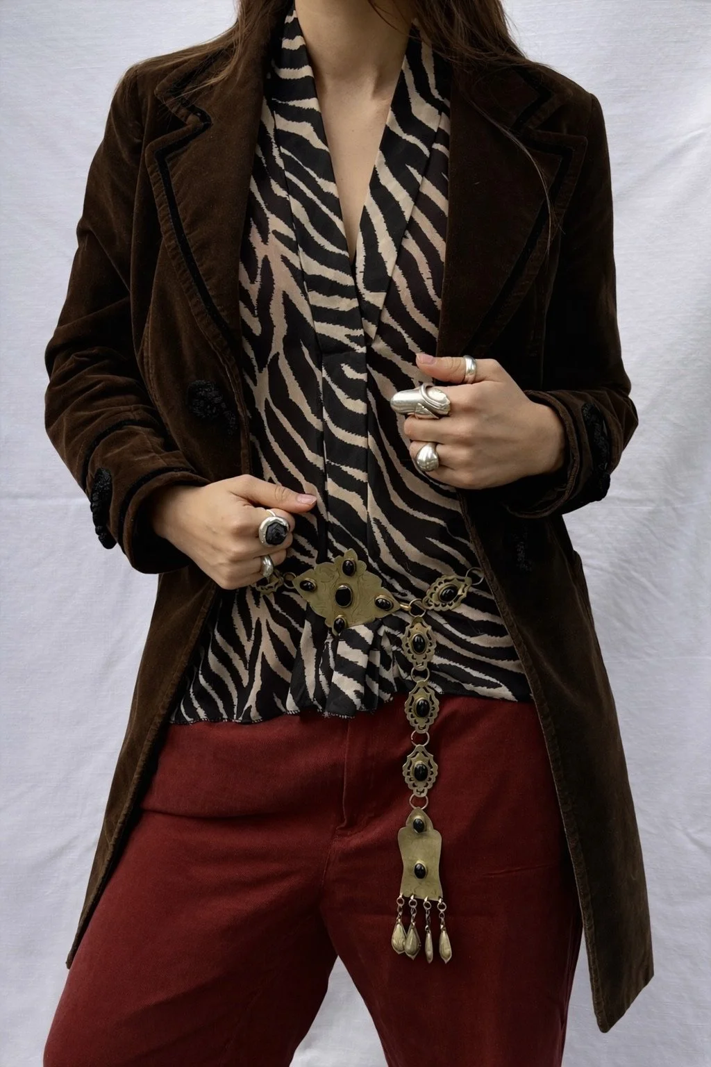 Vintage brown and black coat