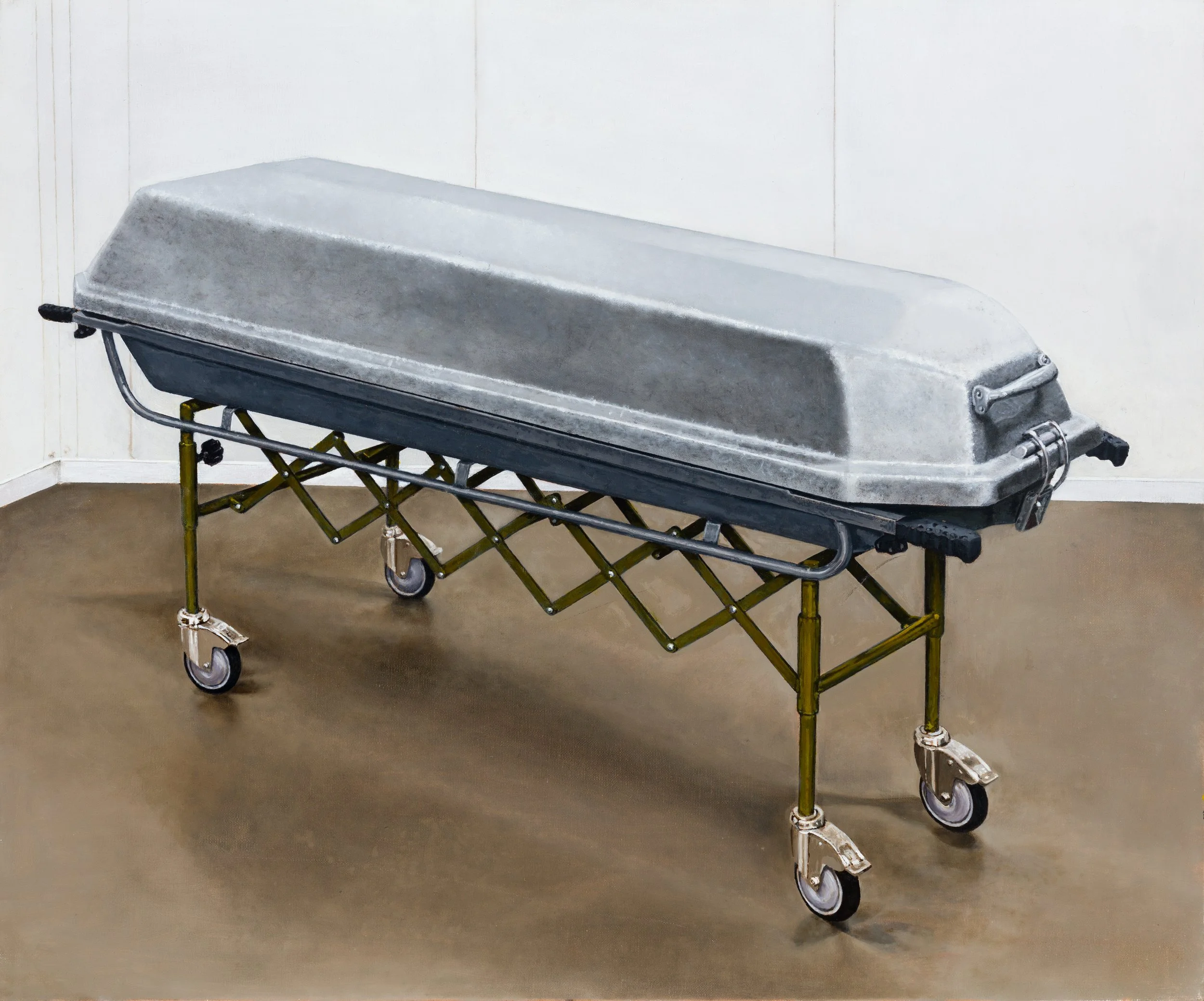 Untitled (silver trolley), oil on linen, 50 x 60 cm (private collection)