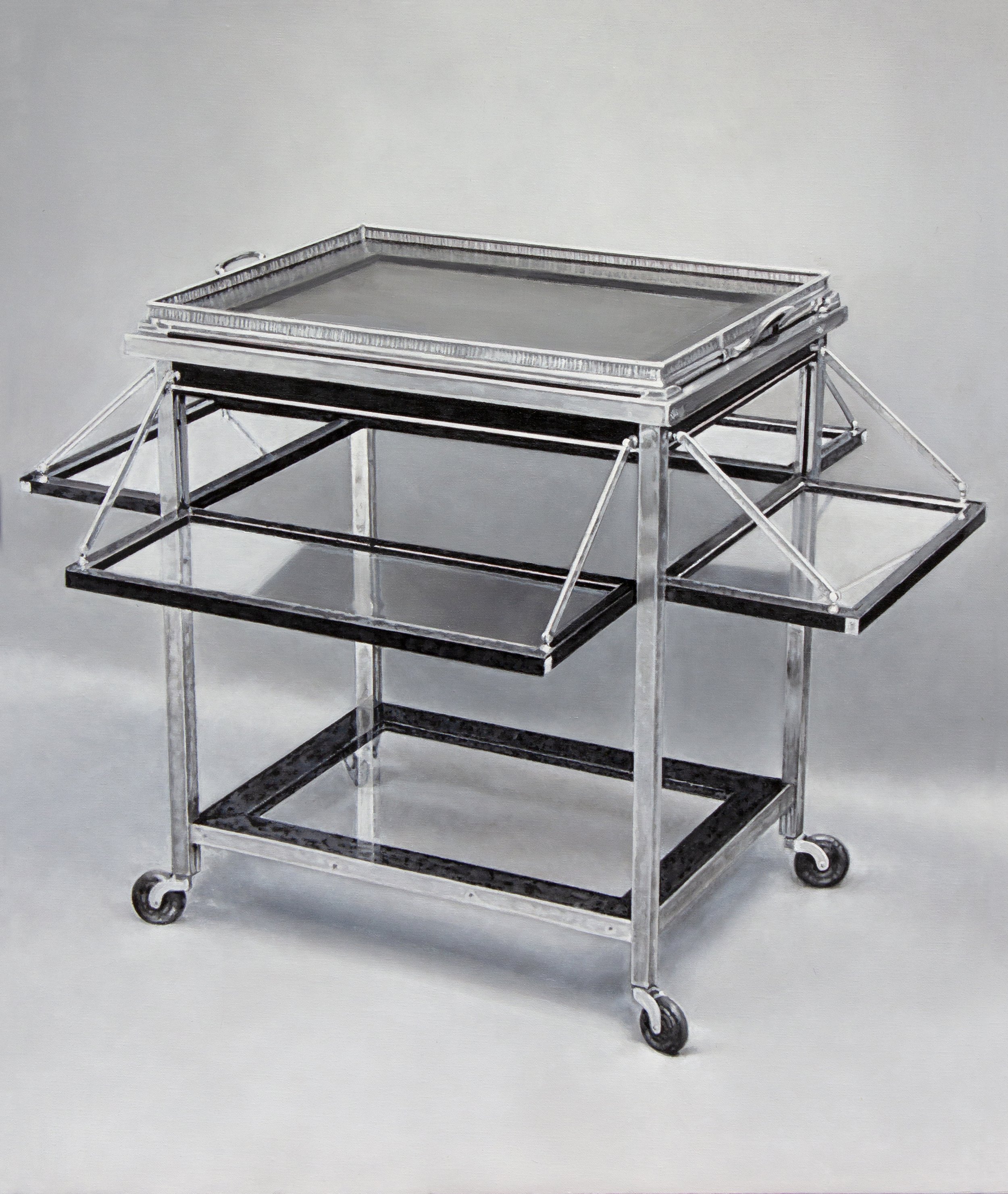 Untitled (trolley), 50 x 60 cm, oil on linen (private collection)