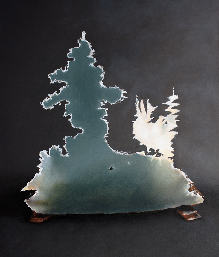 A yearning for lost security, oil on board, 35.5 x 43 cm (private collection)