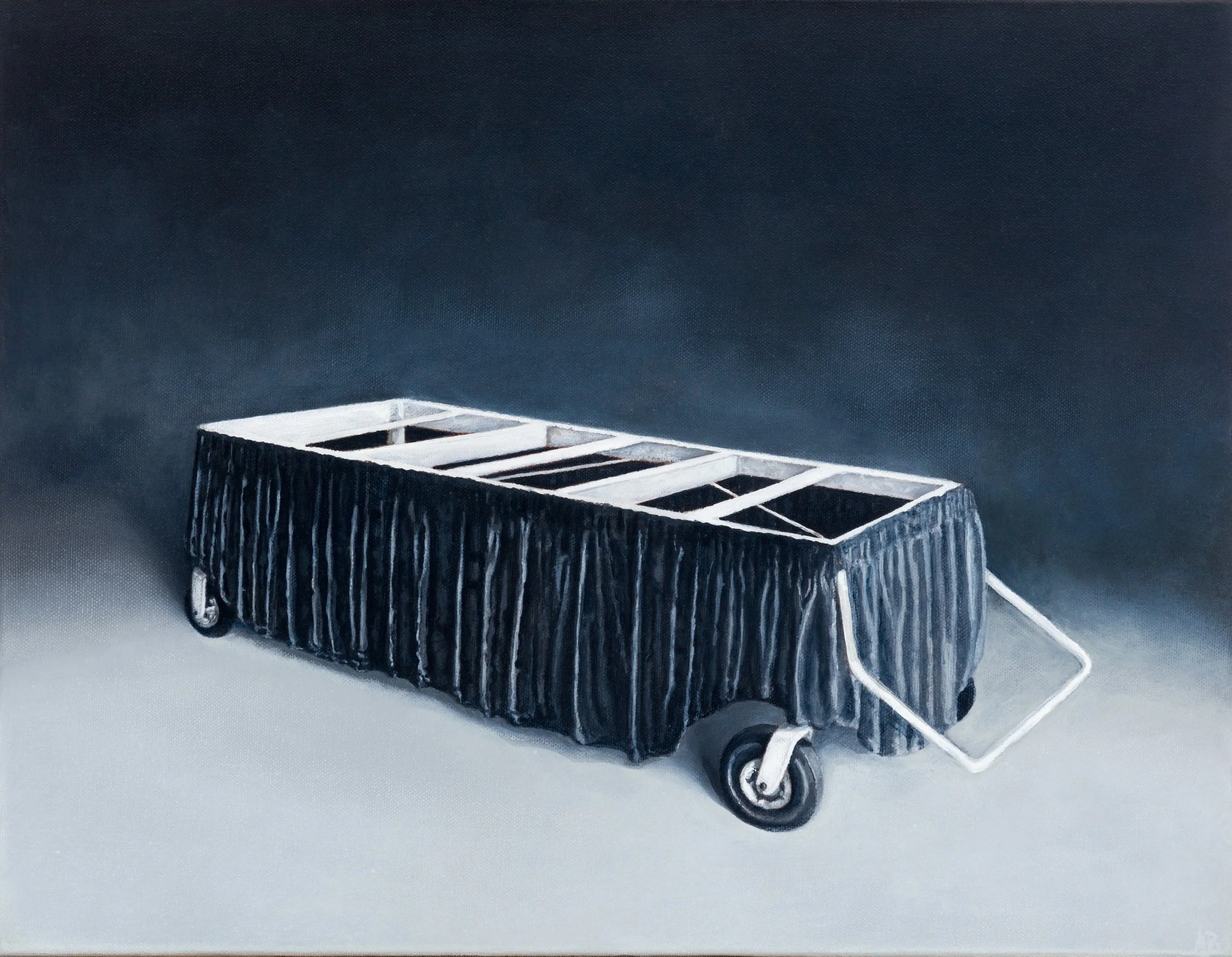 Untitled (spooky trolley), oil on canvas, 36 x 46 cm (private collection)