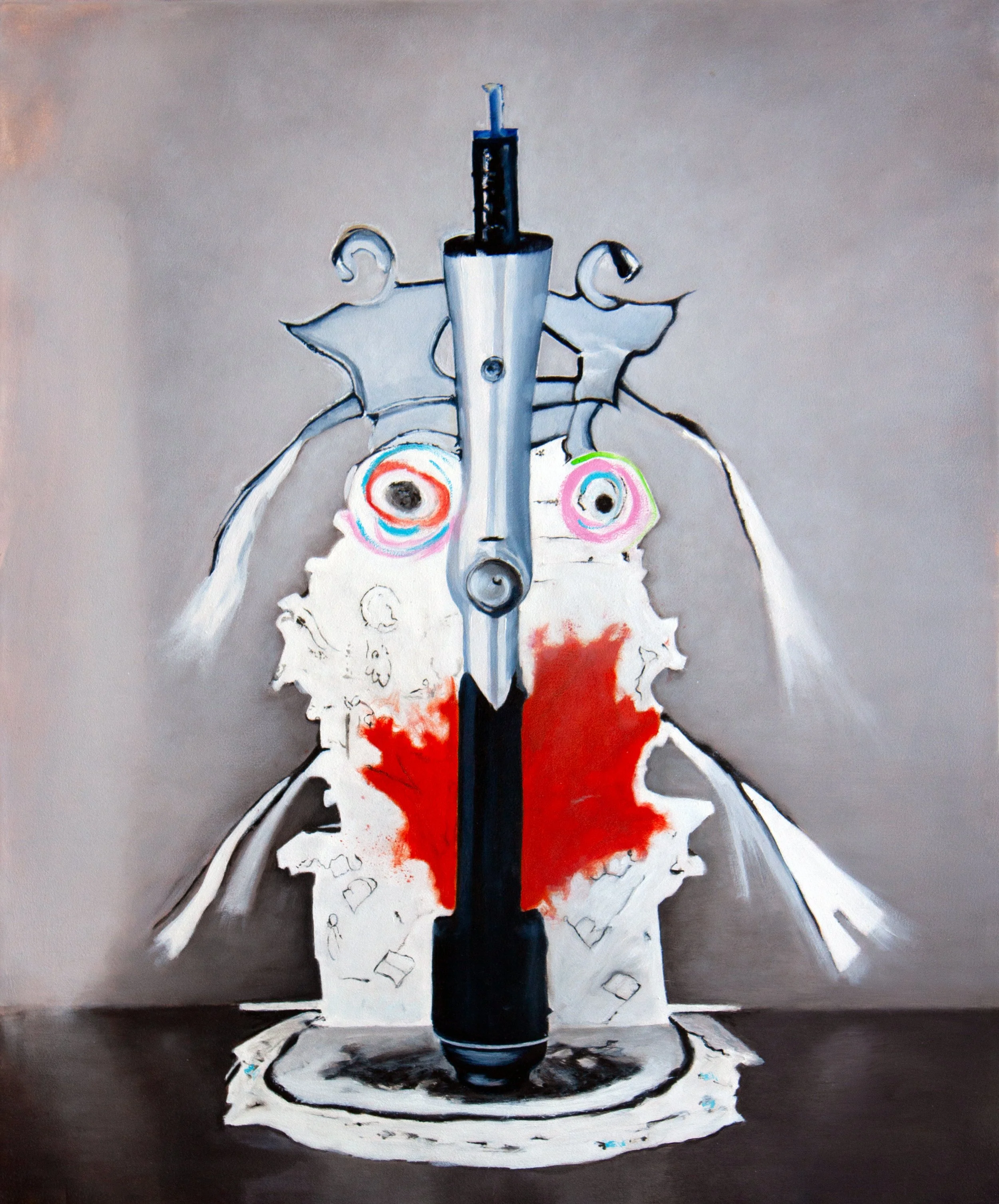 The compulsion to self-design, oil on canvas, 50 x 60 cm