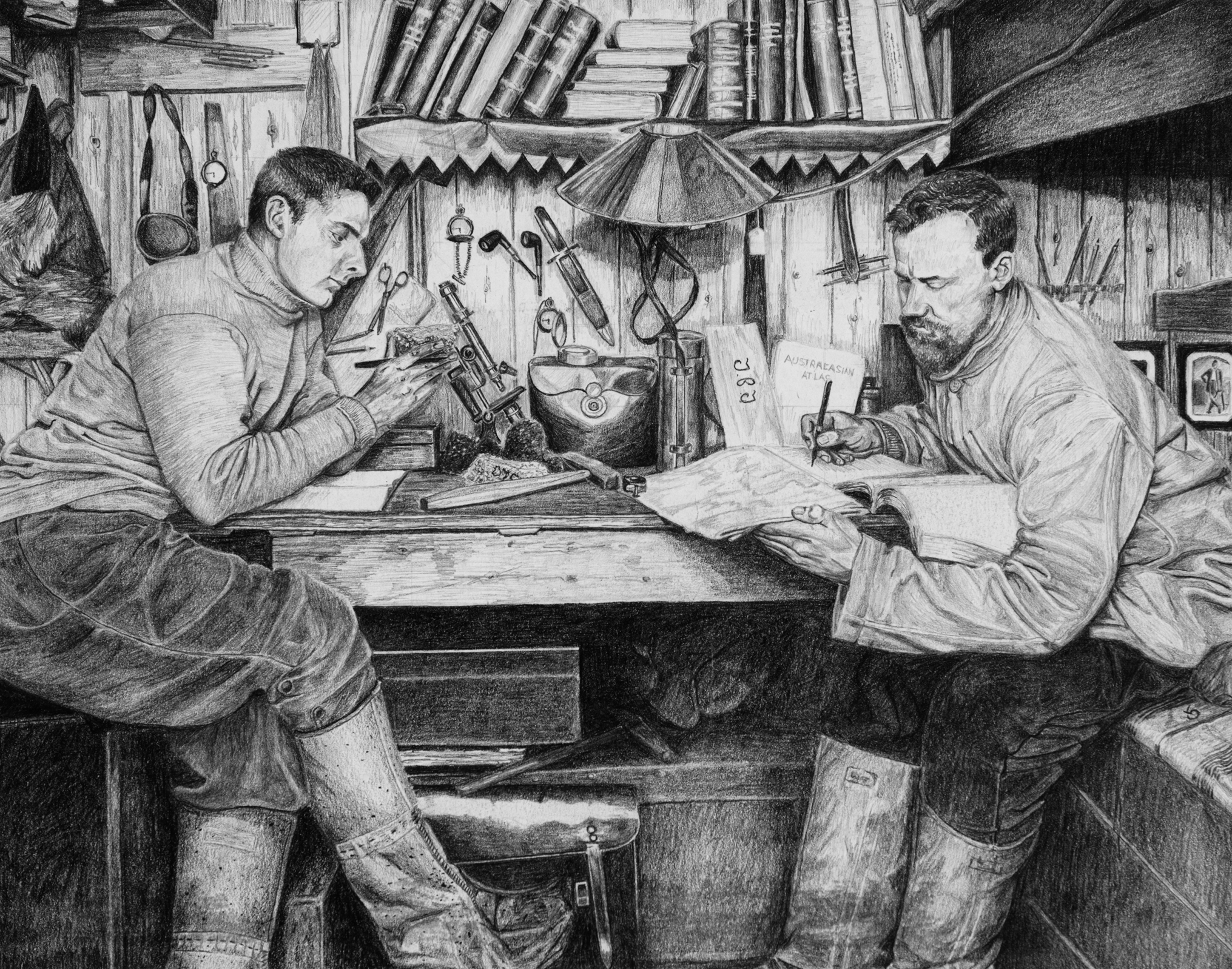 Untitled (after Herbert Ponting), pencil on paper