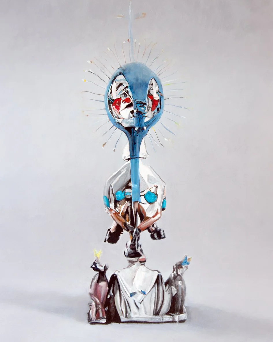 The fear of ones own future, oil on plywood, 50 x 60 cm