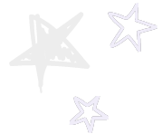 Three hand-drawn sketch stars on a black background.