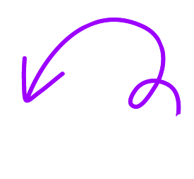 A purple arrow pointing downward with a curved tail.