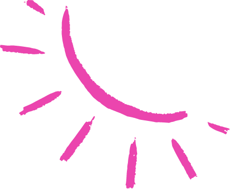 Close-up of a pink clock with black background, showing partial clock face and pink hands.