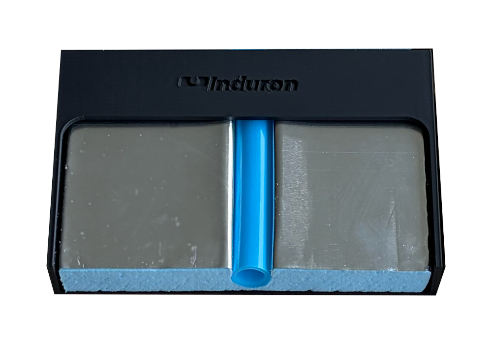 An image of our product sample shown in an encasement. This image shows our XPS300 emitter with foil diffuser and 16mm pipe.