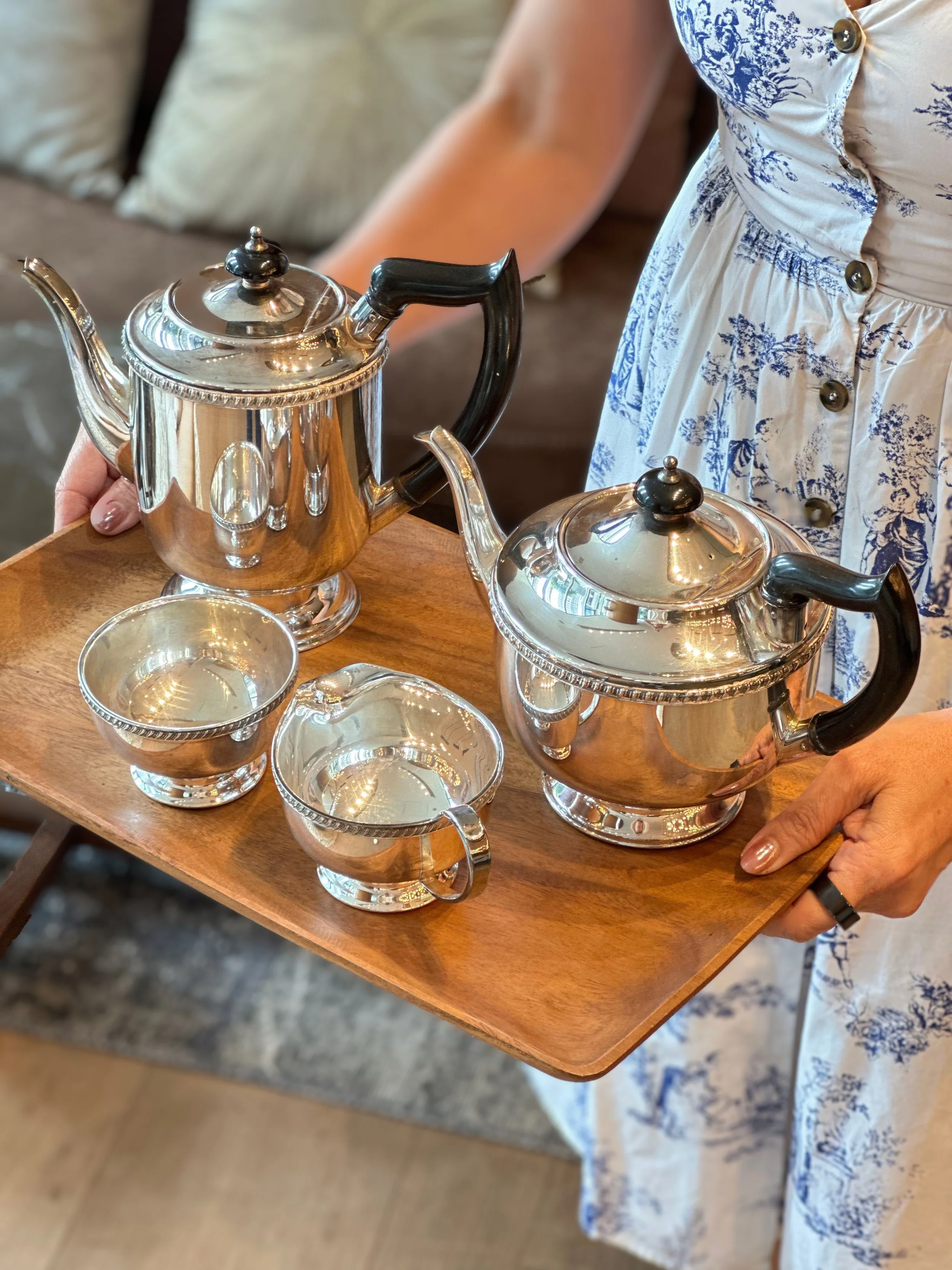 1950s Viners Silver-Plated Tea and Coffee Set
