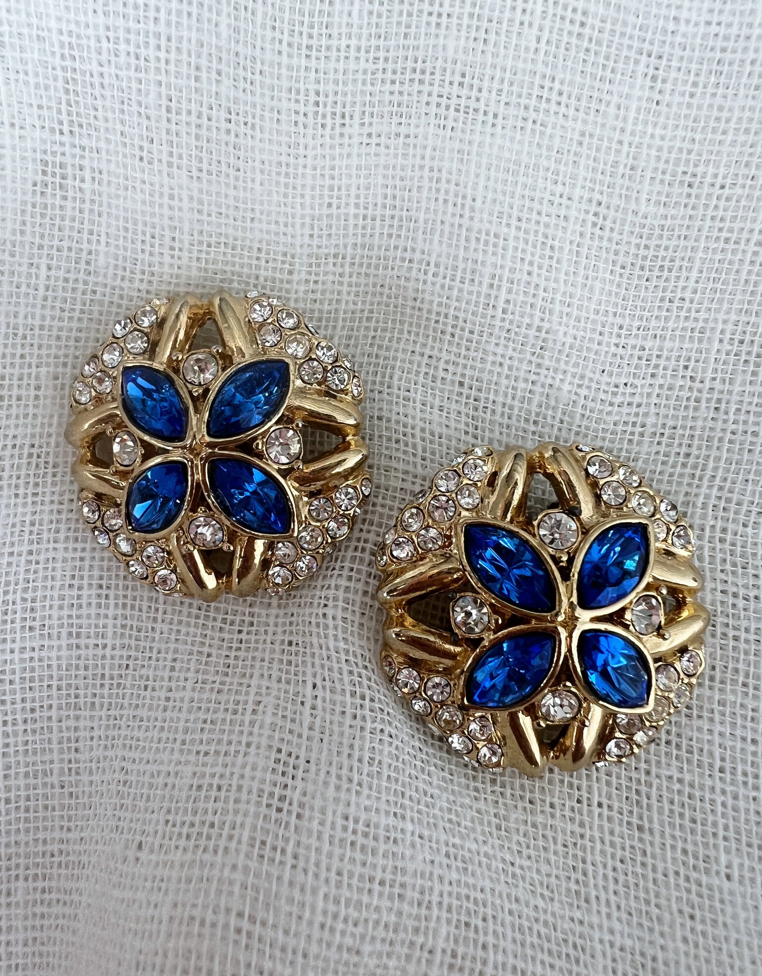 1980s Fleur Clip-On Earrings