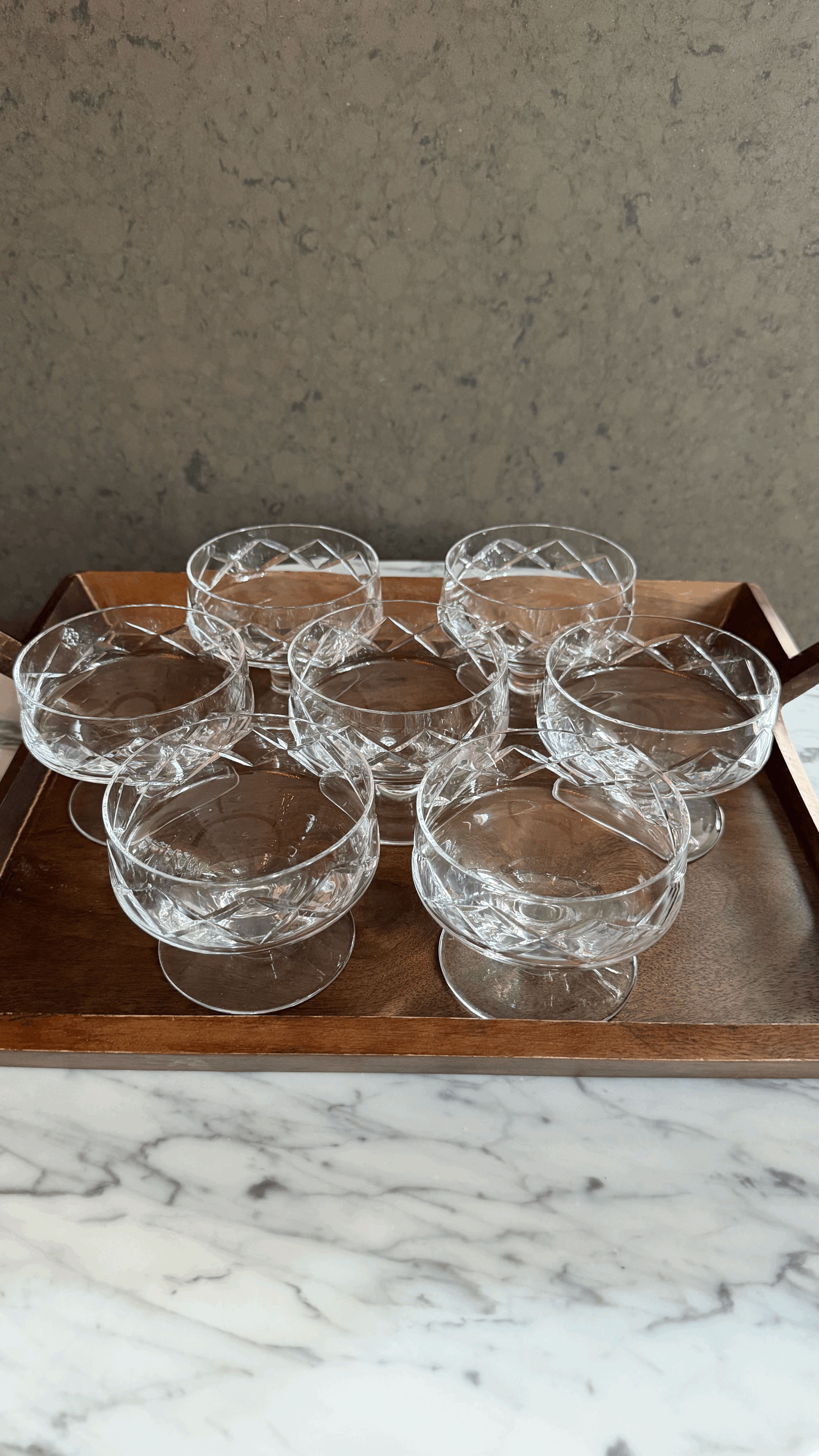 1950s Cut Glass Sundae Dishes