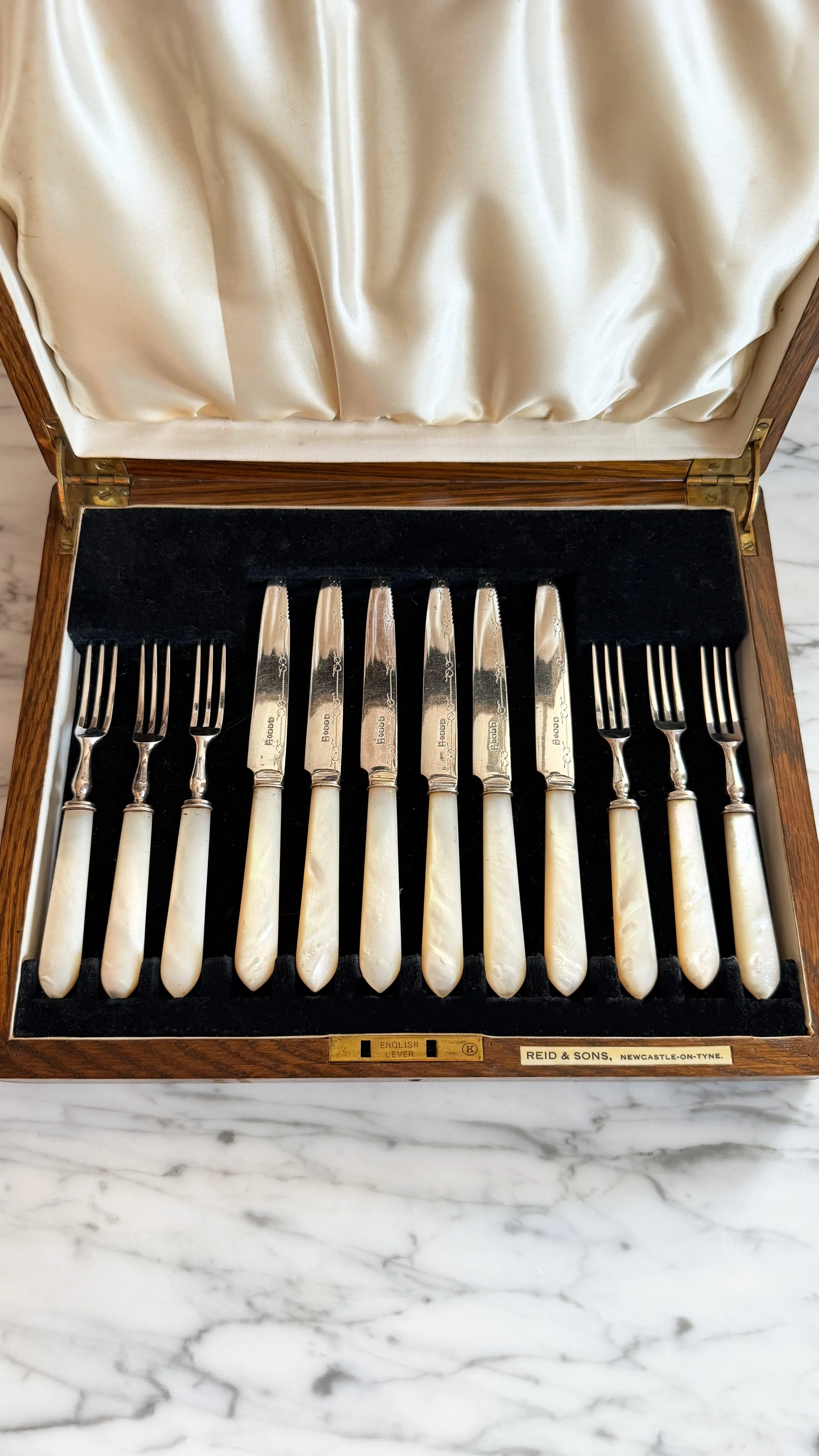 1920s Reid & Sons Fruit Cutlery Set
