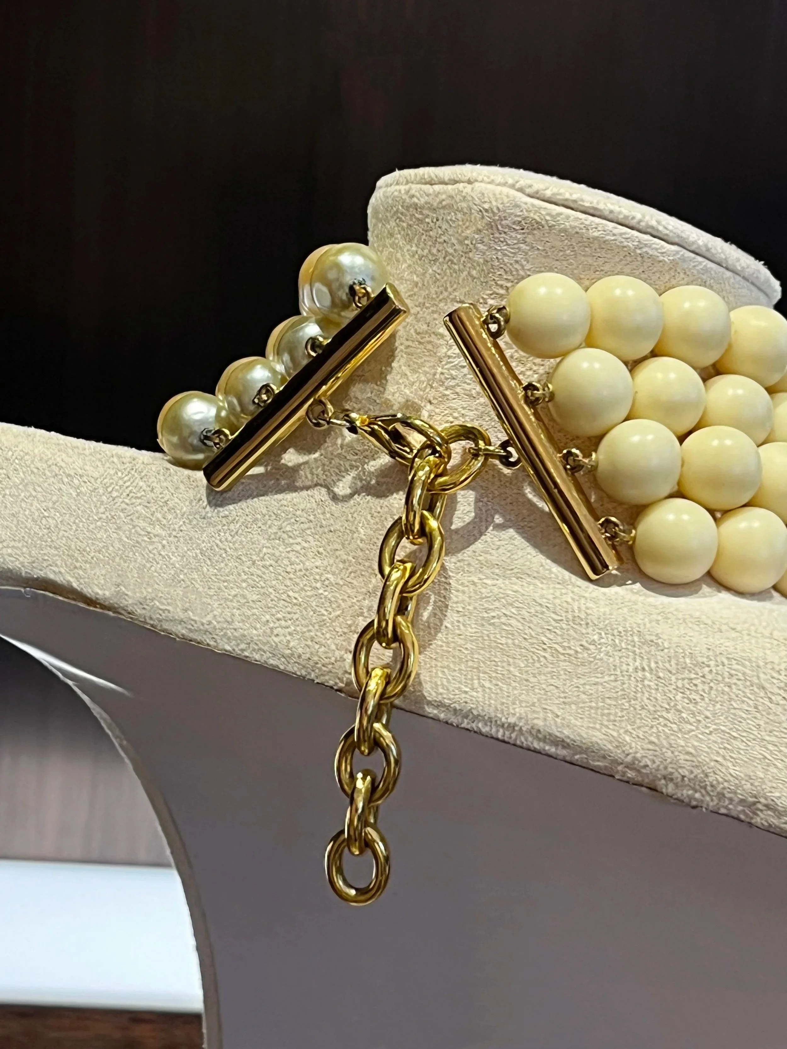 Karl Lagerfeld Chanel Pearl Resin Choker Back Fastening