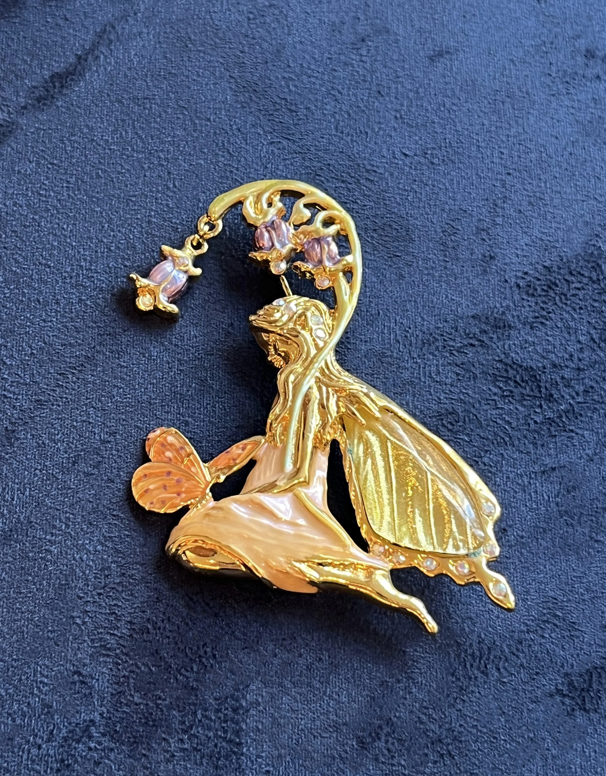 1990s Kirks Folly Blue Bell Brooch
