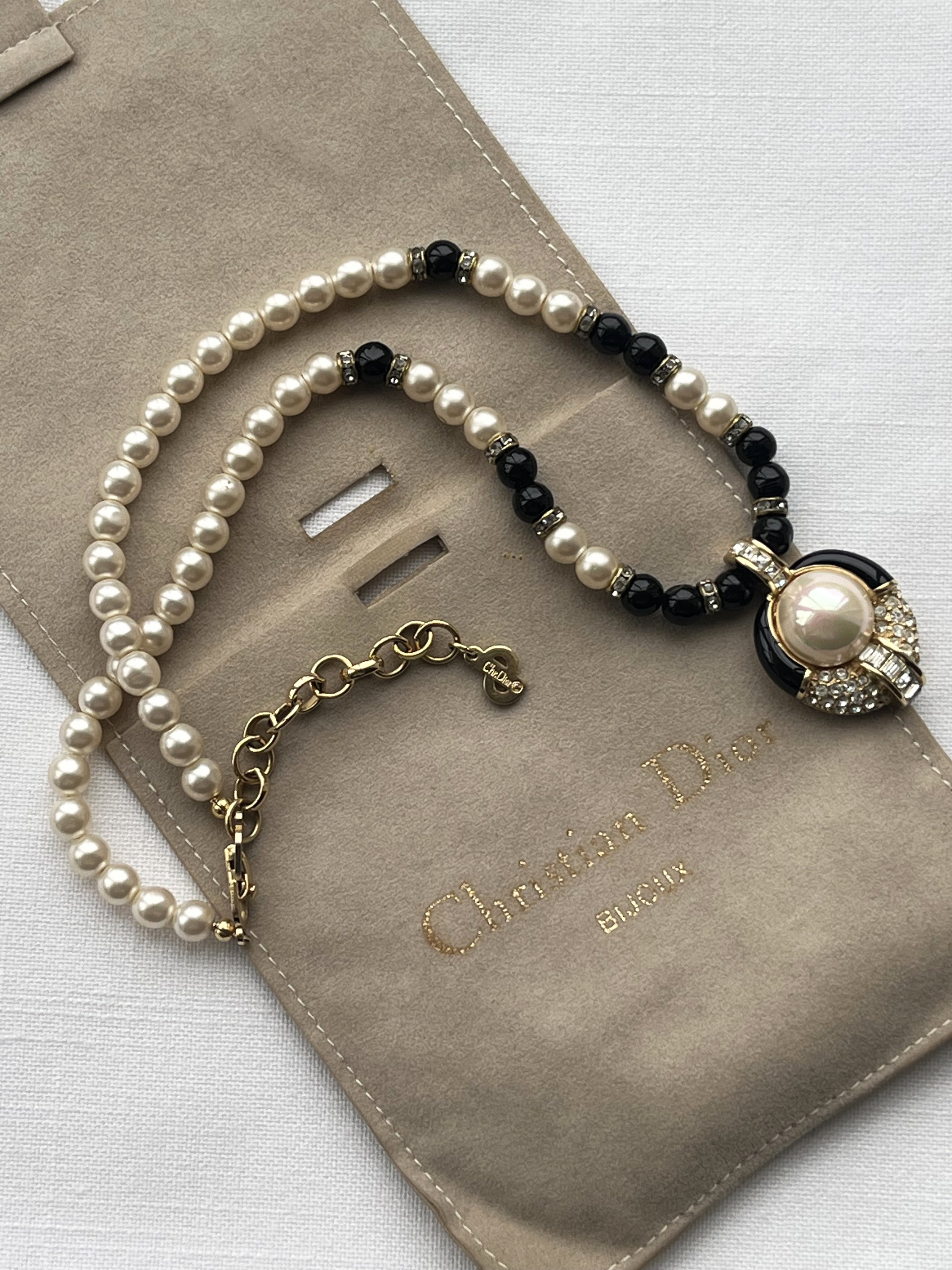 Christian Dior Art Deco Pearl Necklace