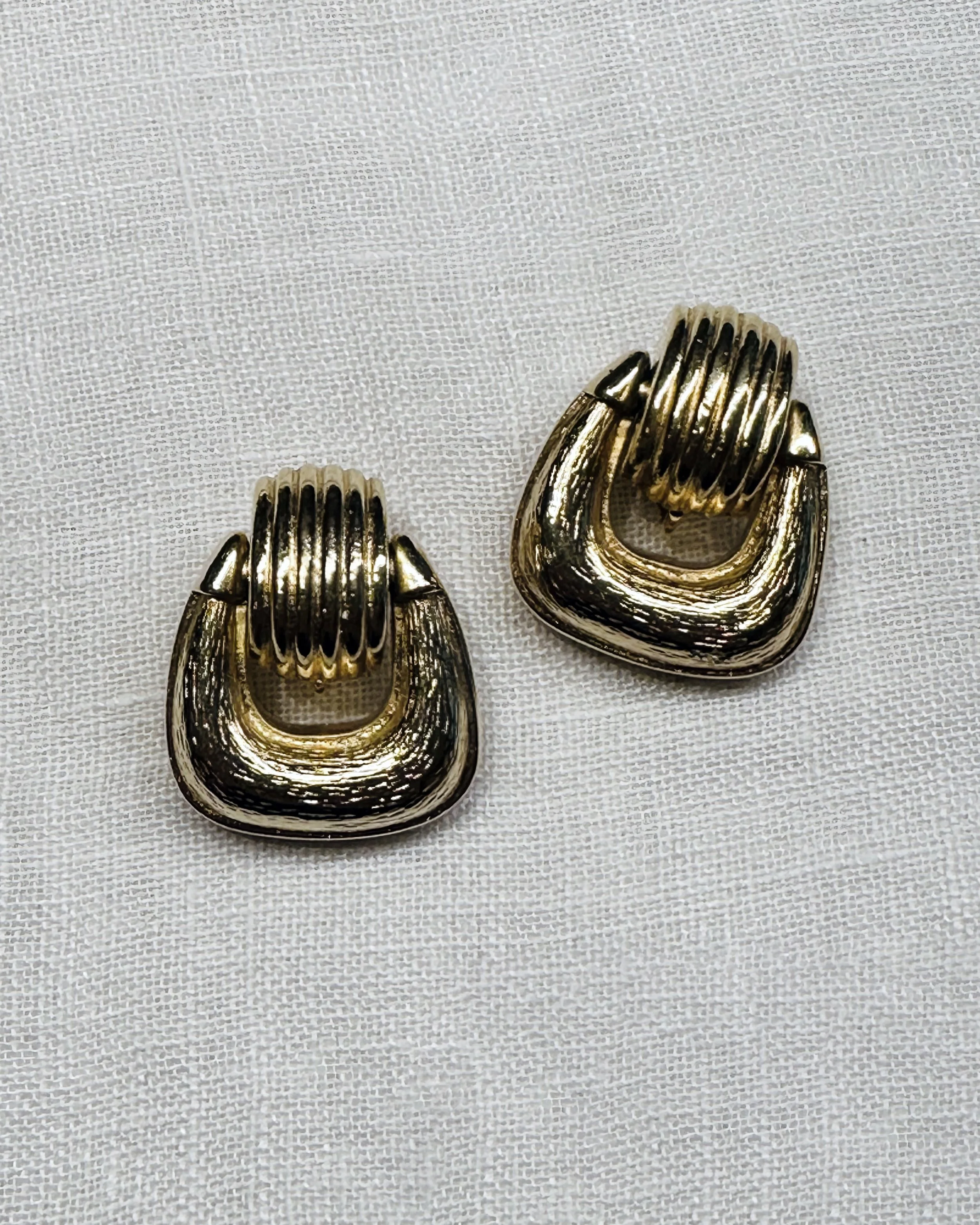 1980s Christian Dior Buckle Earrings