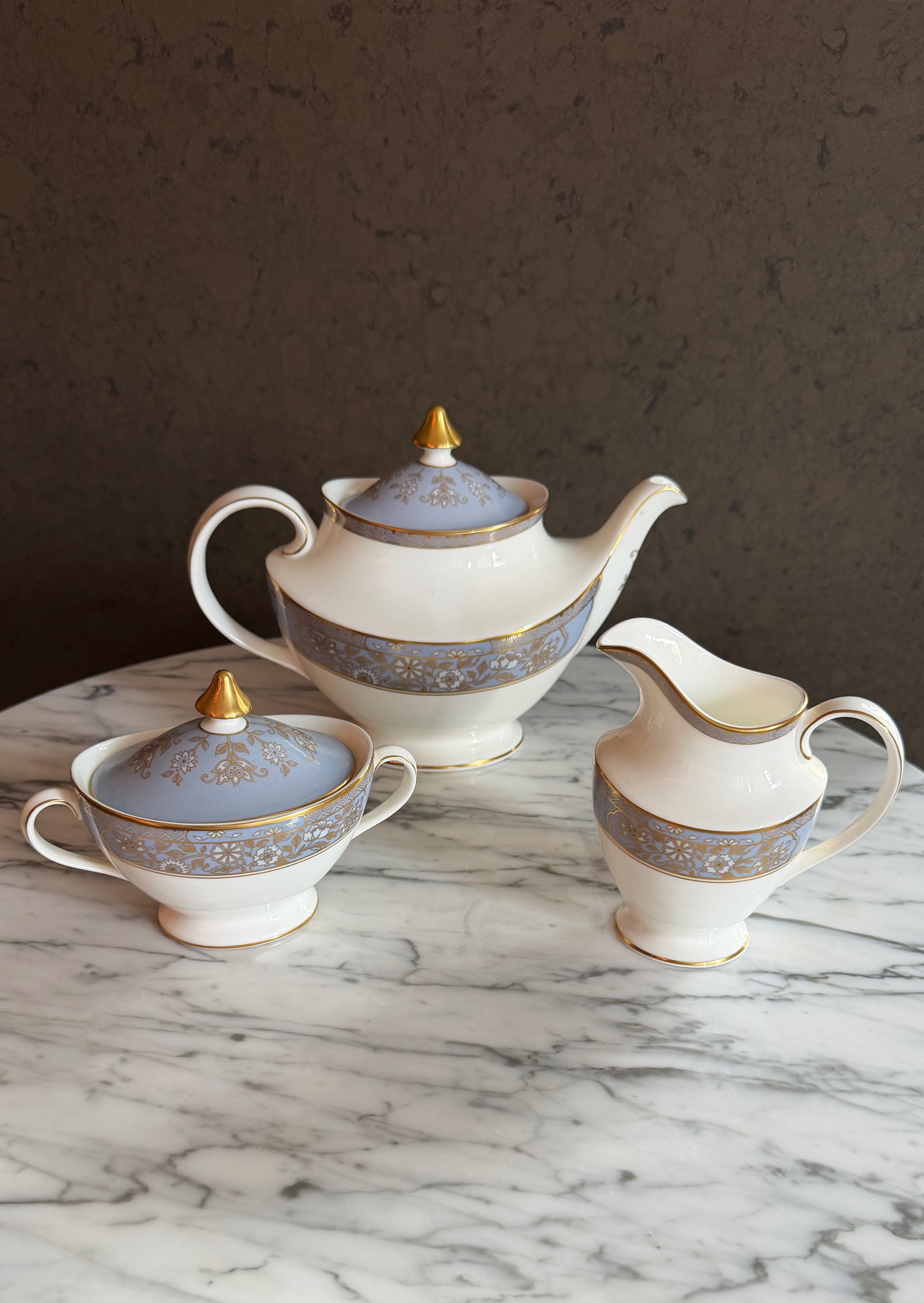 Royal Doulton Carlyle Tea Pot, Creamer and Sugar Bowl