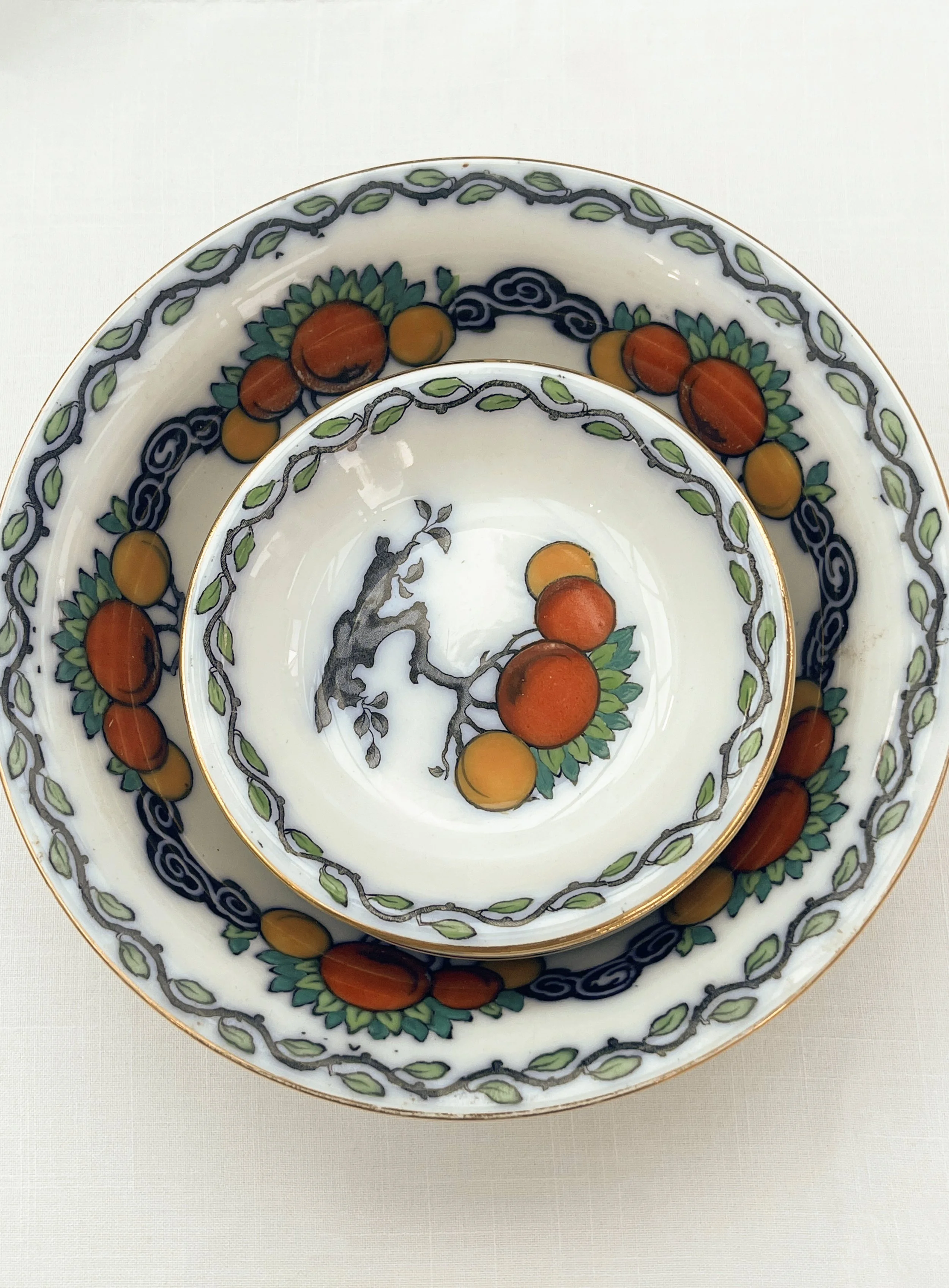 1920s LOSOL WARE CHANDOS KEELING & CO. BURSLEM PLATES AND BOWL.jpg