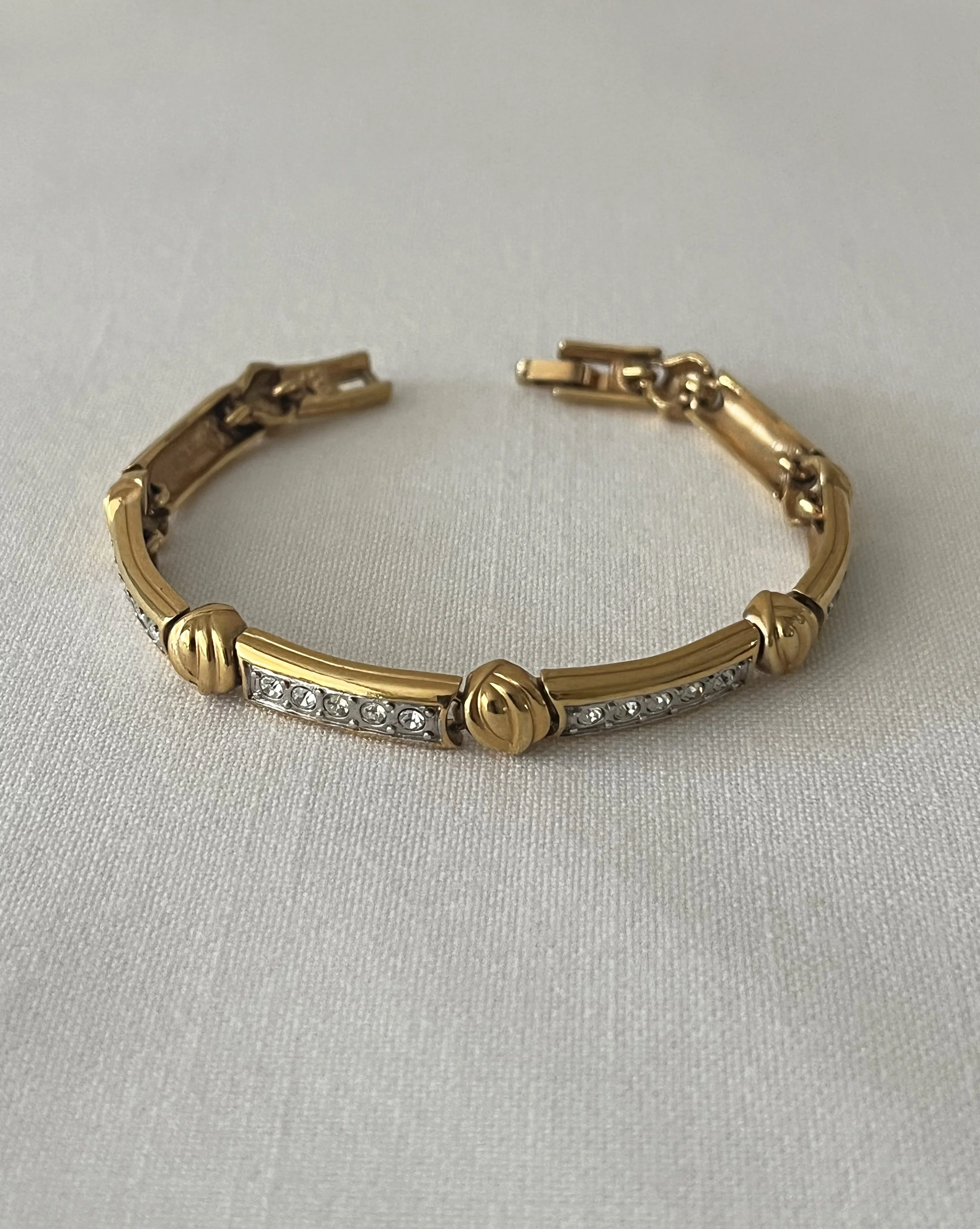 1980s Rhinestone Tennis Bracelet