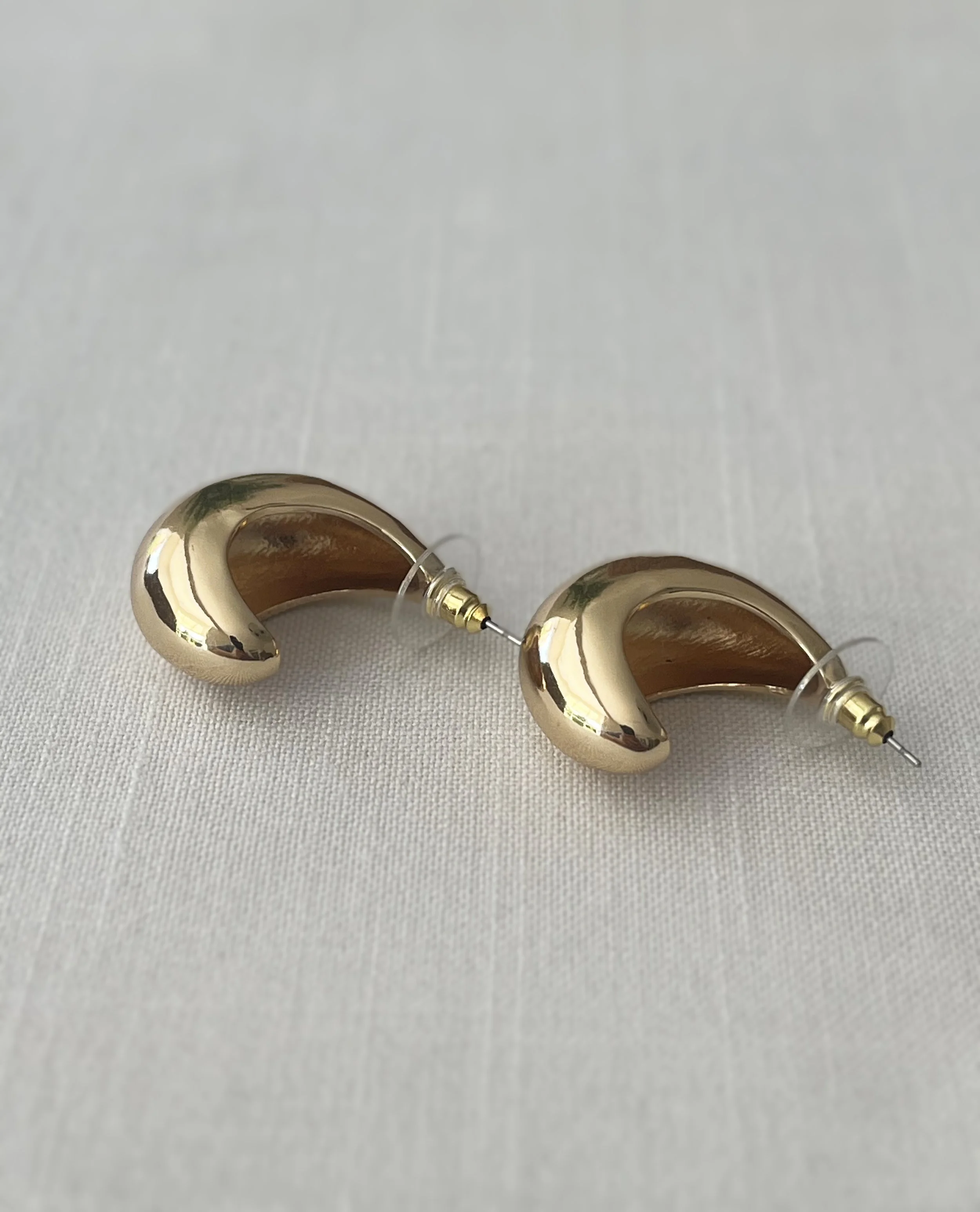 RETRO GOLD CRESENT HALF HOPPED EARRINGS ANGELED VIEW.jpg