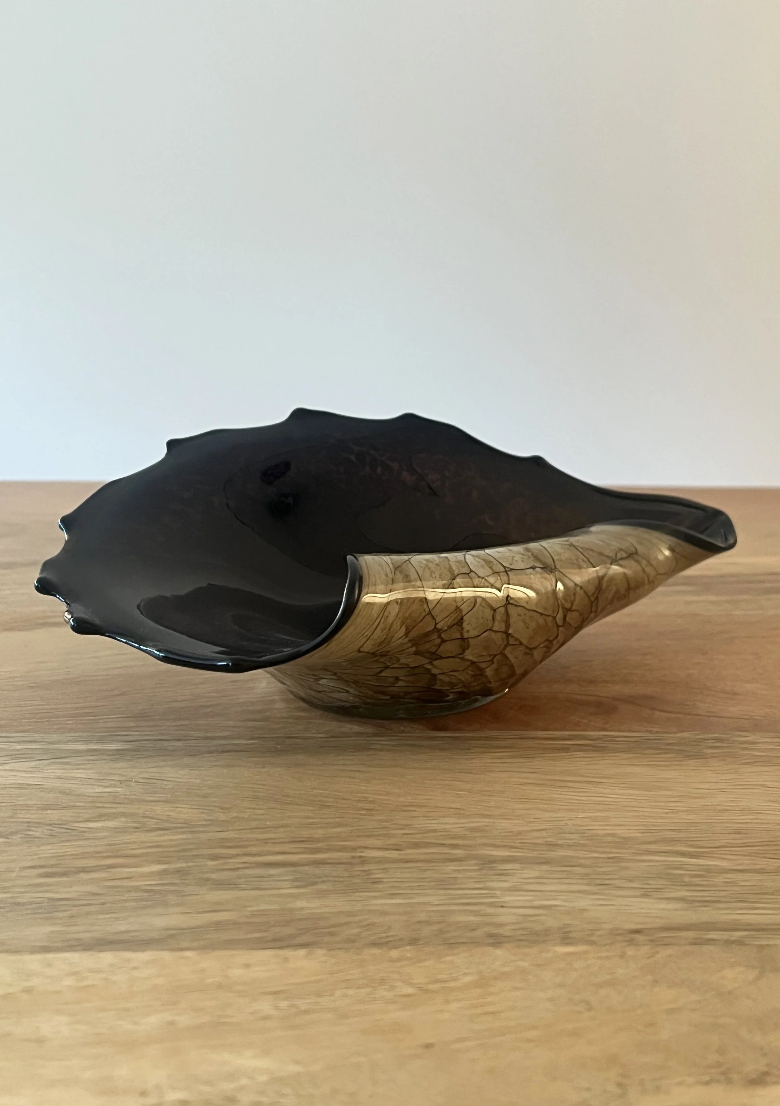 Art Glass Conch Shell Dish