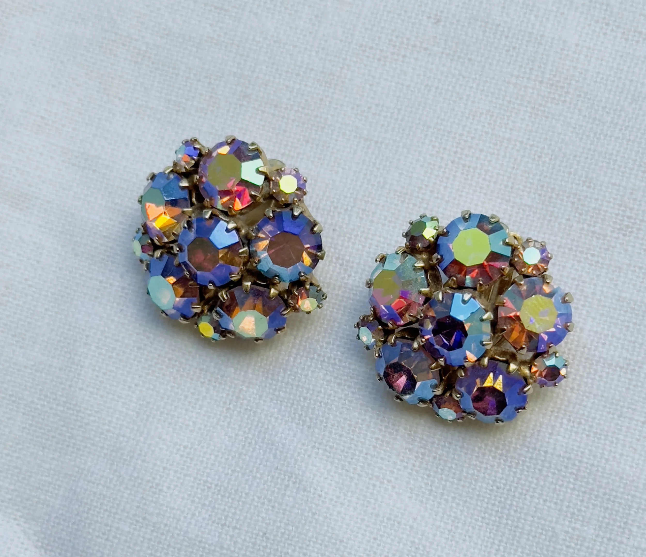 1950s Weiss Iridescent Crystal Clusters