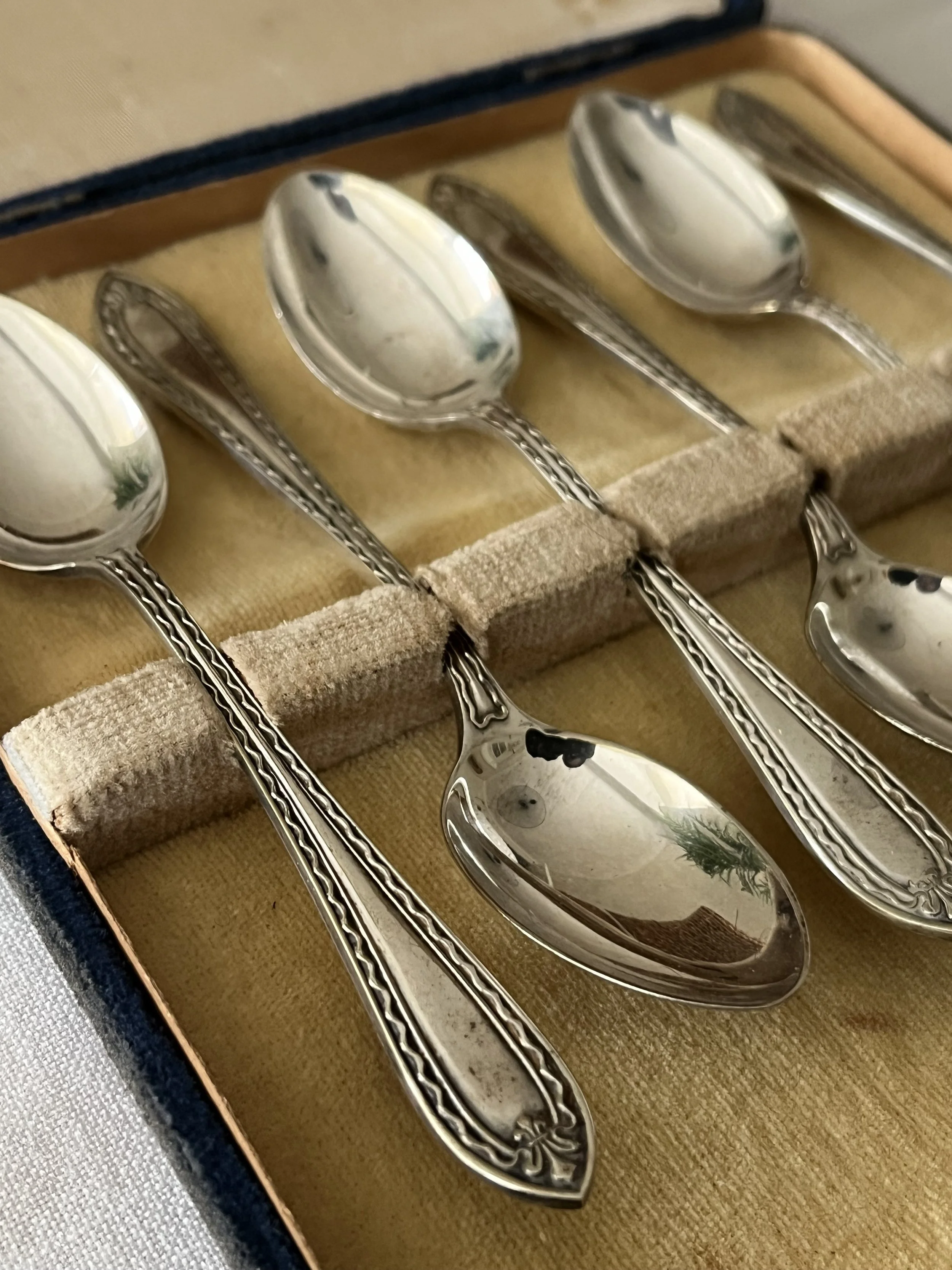 Set of Six 1960s Vintage Teaspoons