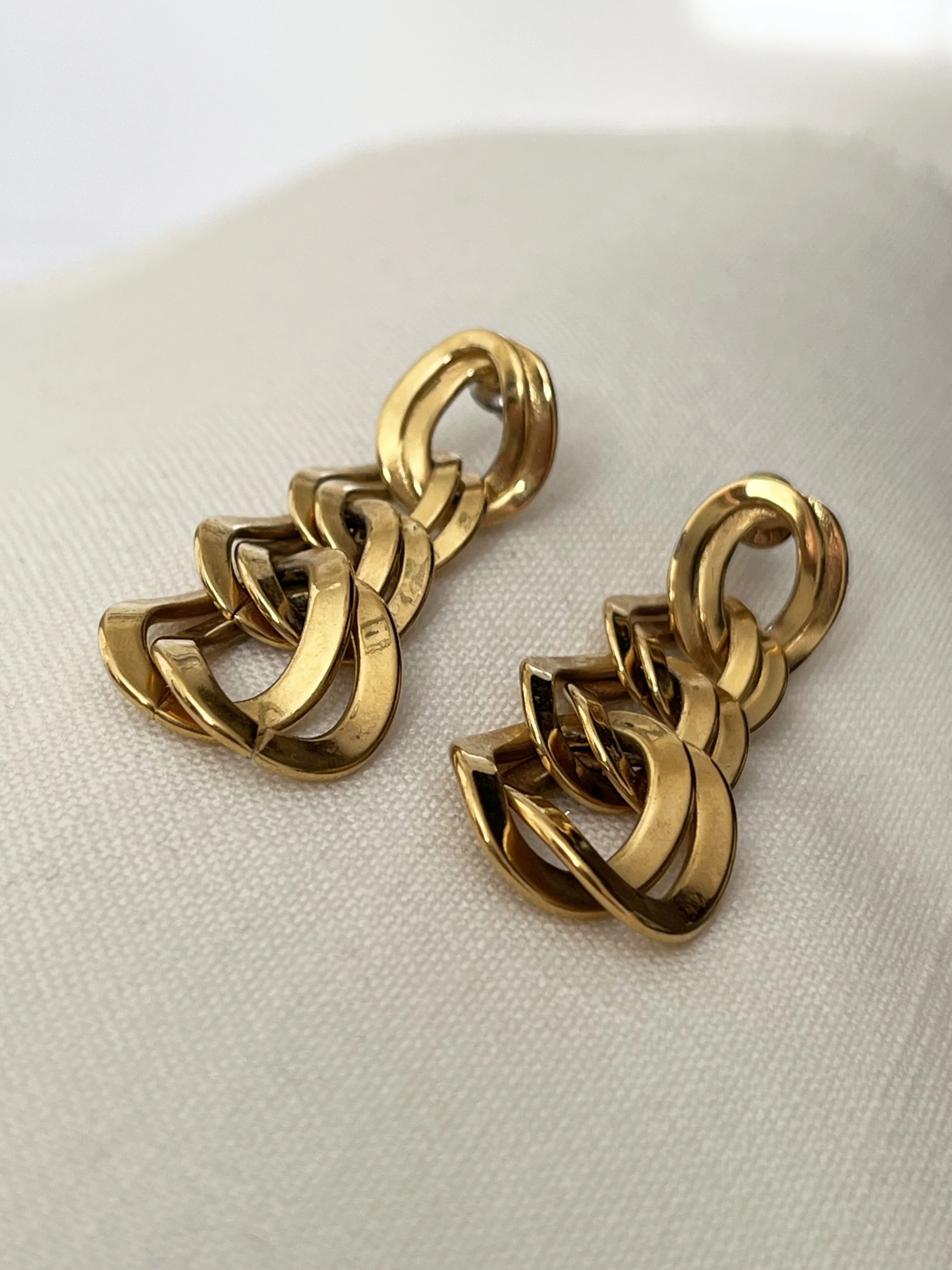 1980s Monet Gold Chain Earrings