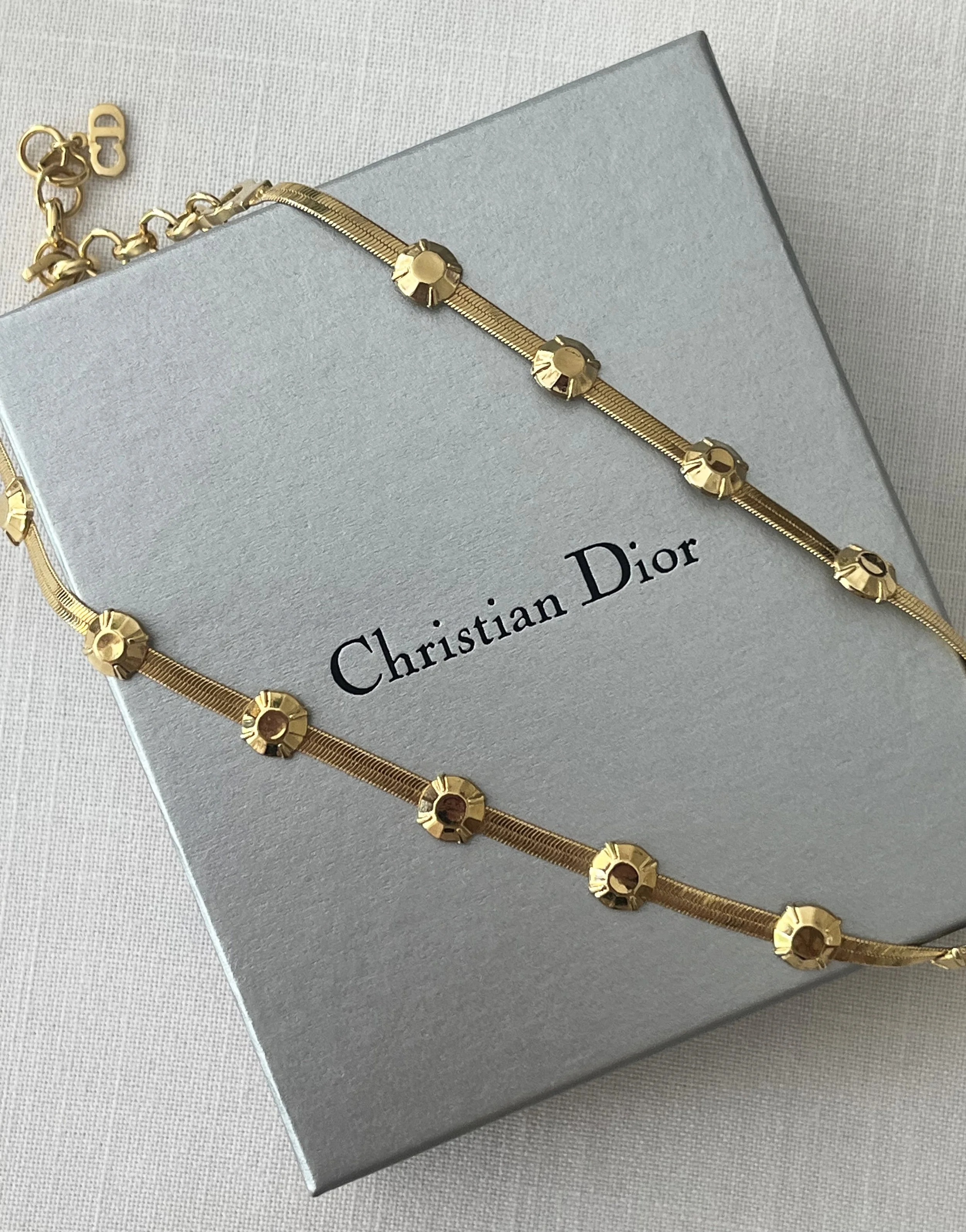 1970s-1980s Christian Dior Disk Choker