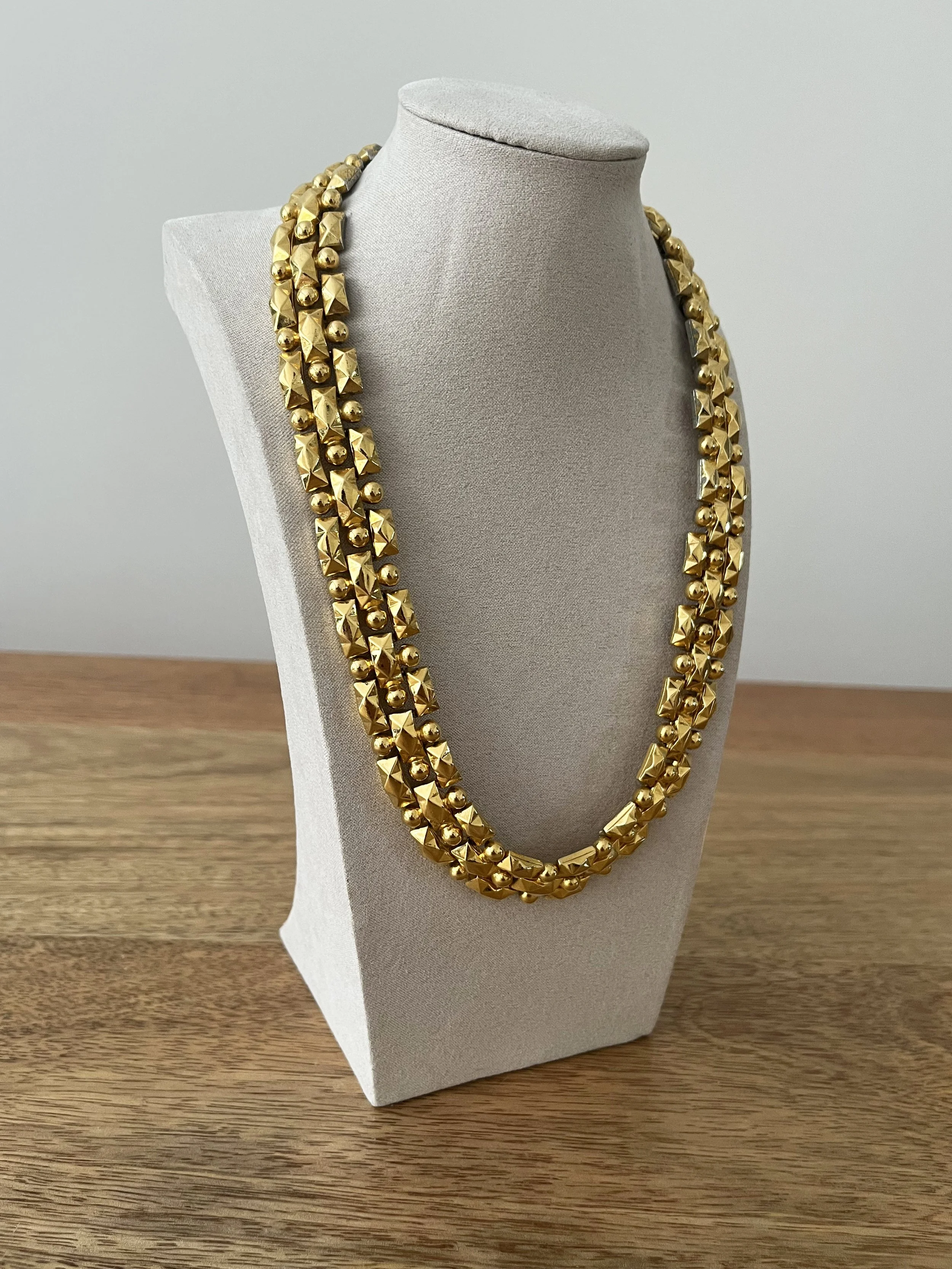 1980s Monet Geometric Necklace
