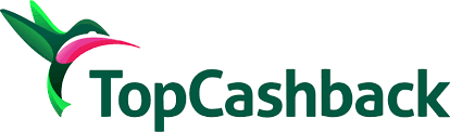 TopCashback logo with a hummingbird icon and green text