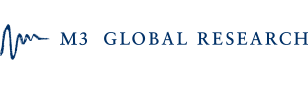 The logo for M3 Global Research with text in blue reading 'M3 GLOBAL RESEARCH'