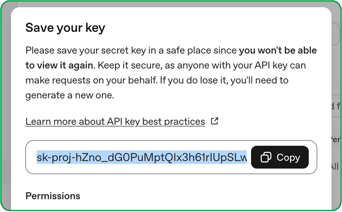 Key created