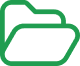Icon of a green folder with a black file inside