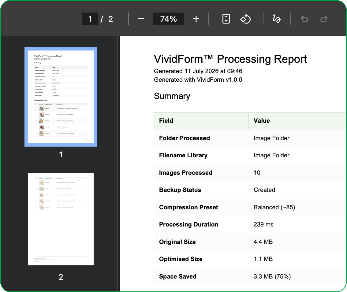 PDF Report