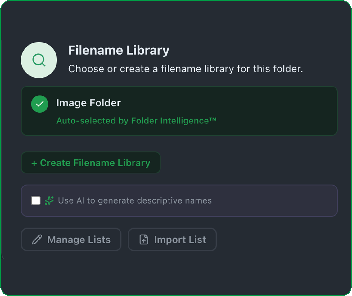 Filename Selected