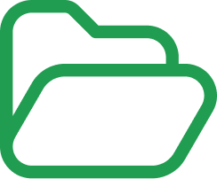 Icon of two green and black folders
