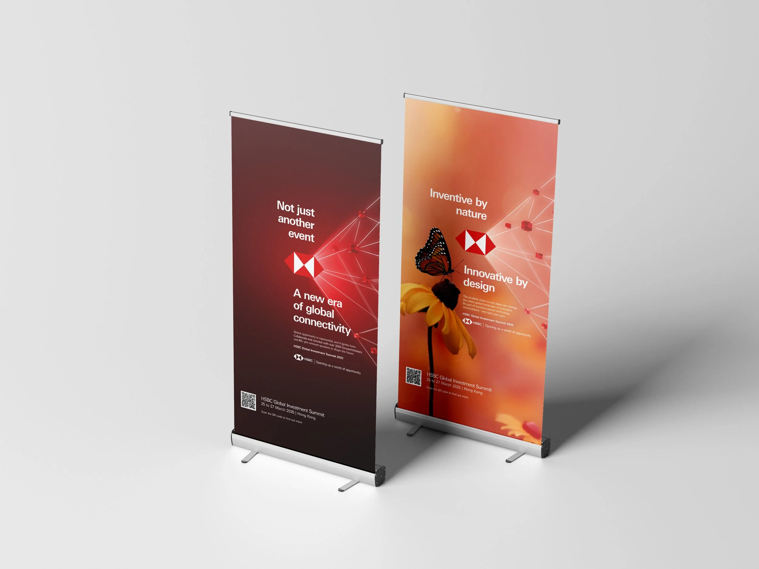 HSBC Global Investment Summit 2025 pull-up banner event signage