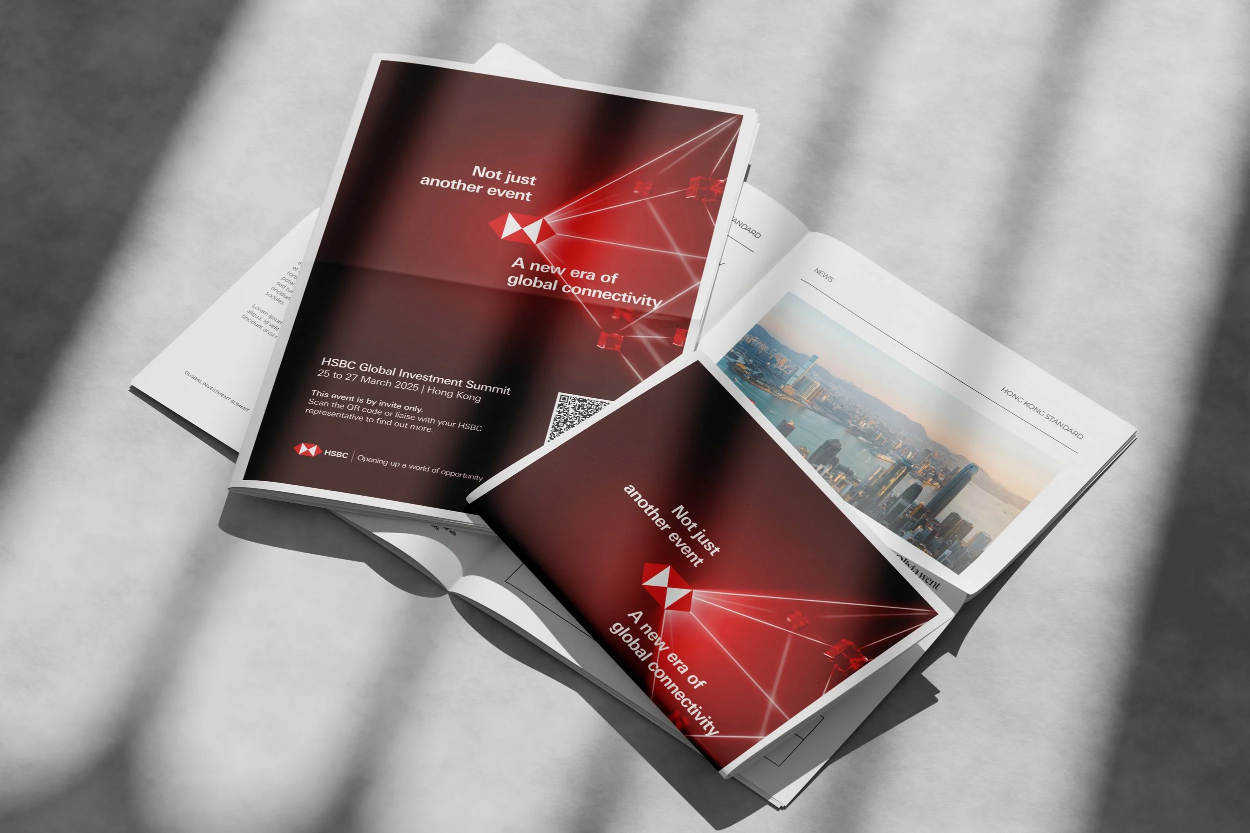 HSBC Global Investment Summit 2025 newspaper advertisement mockup