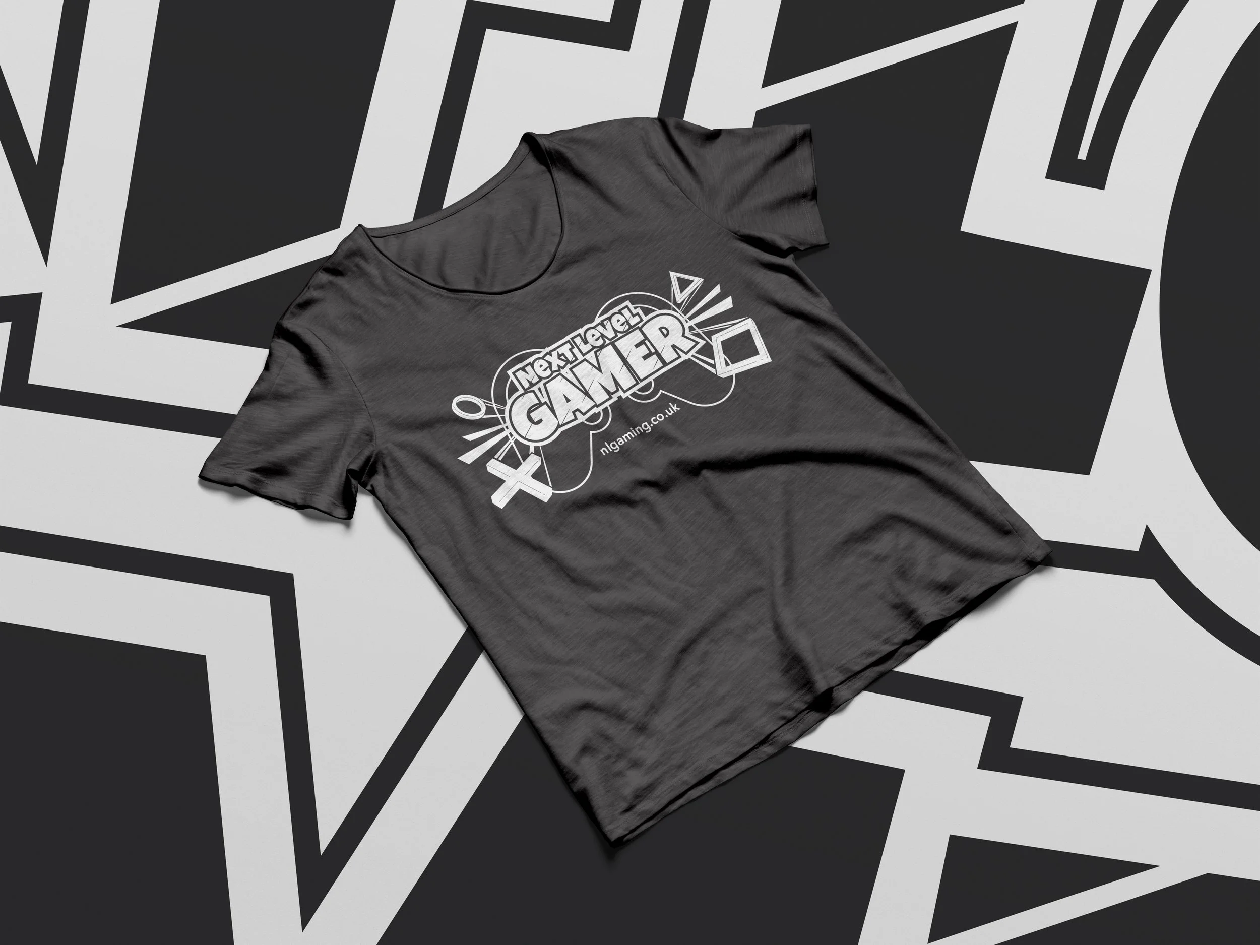 Next Level Gaming branded t-shirt merchandise