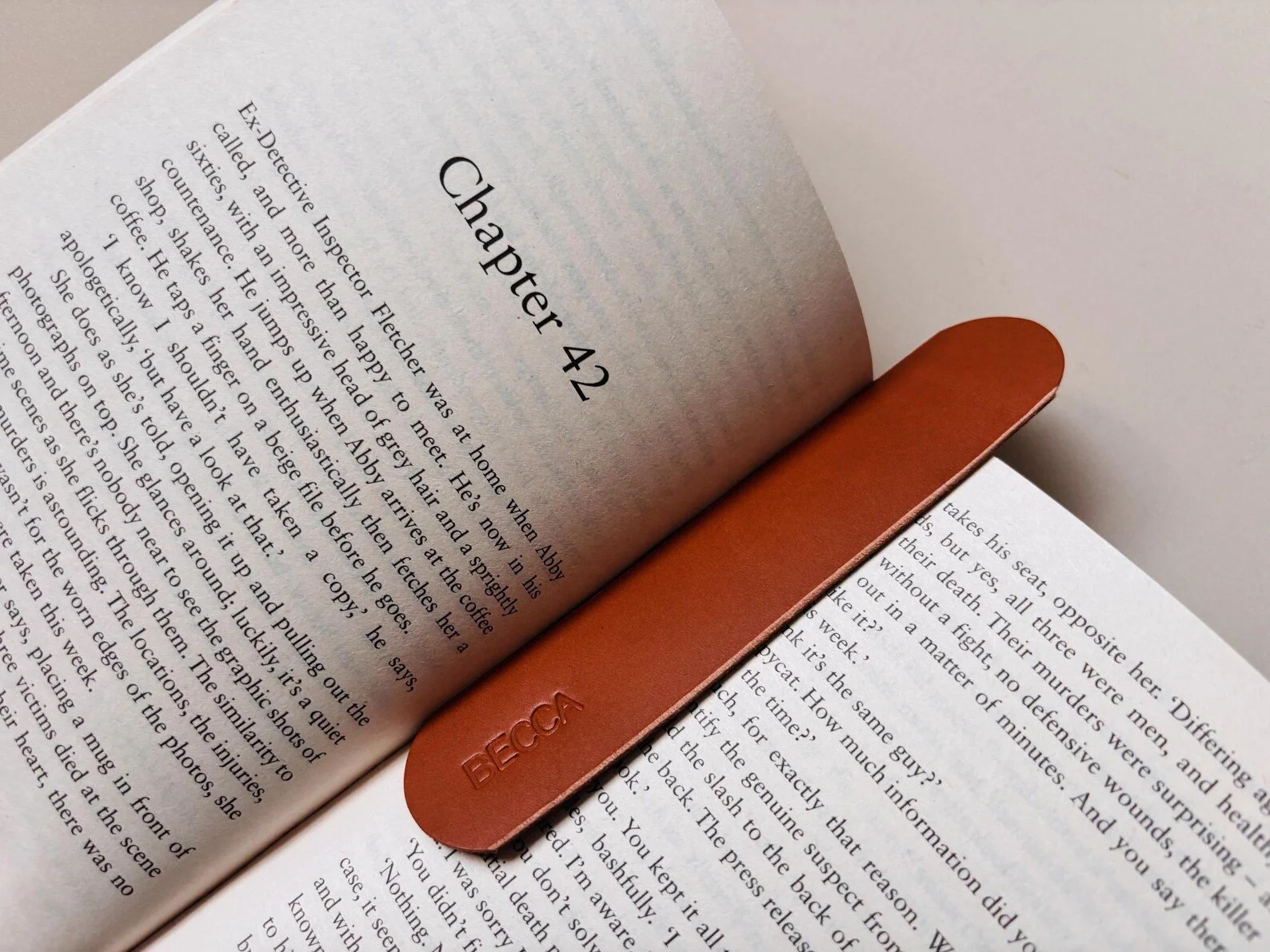 Personalised Handmade Leather Bookmark