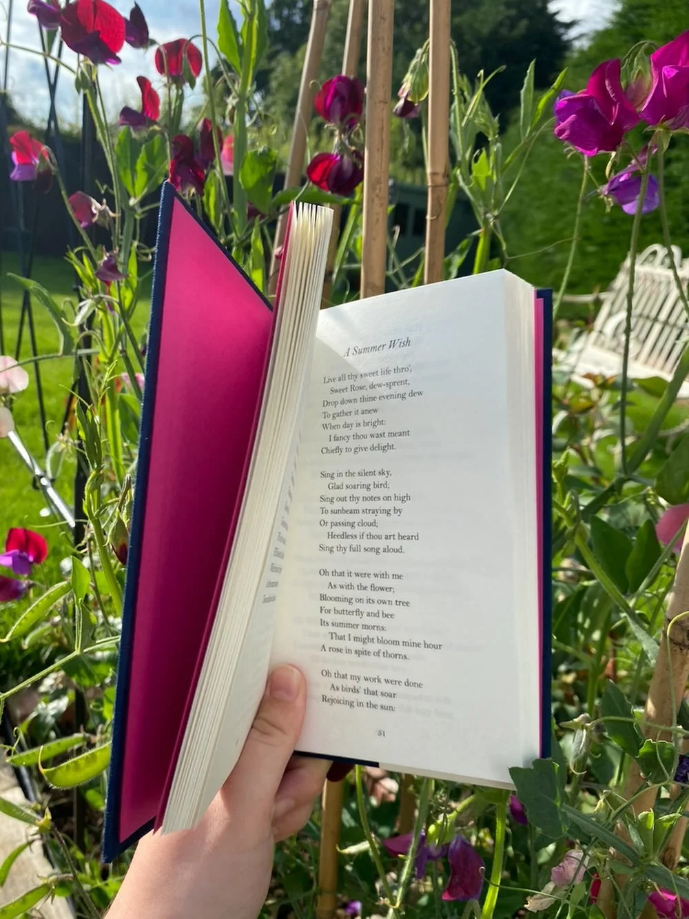 &ldquo;May is the month of expectation, the month of wishes, the month of hope.&rdquo; &mdash; Emily Bront&euml; 

Sitting in the sunshine with birds chirping in the background, May has arrived with that lovely sense that spring is coming to an end. 