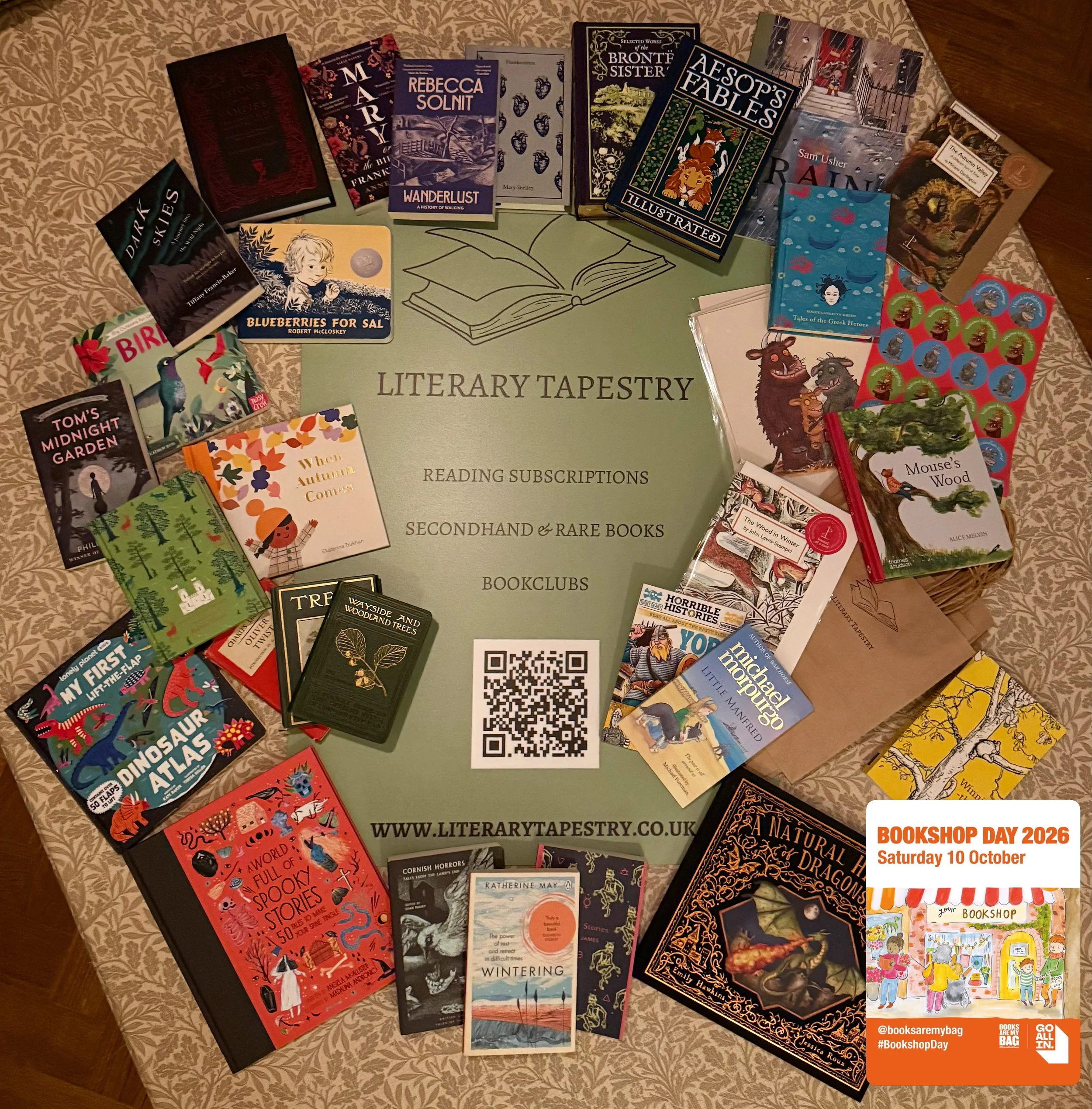 ✨To celebrate Bookshop Day, I&rsquo;ll be bringing Literary Tapestry to @thesocialampthill in Ampthill for a day of books, reading and a little literary browsing✨

I&rsquo;ll be there from 9:30am to 2:30pm with a carefully selected mix of new release