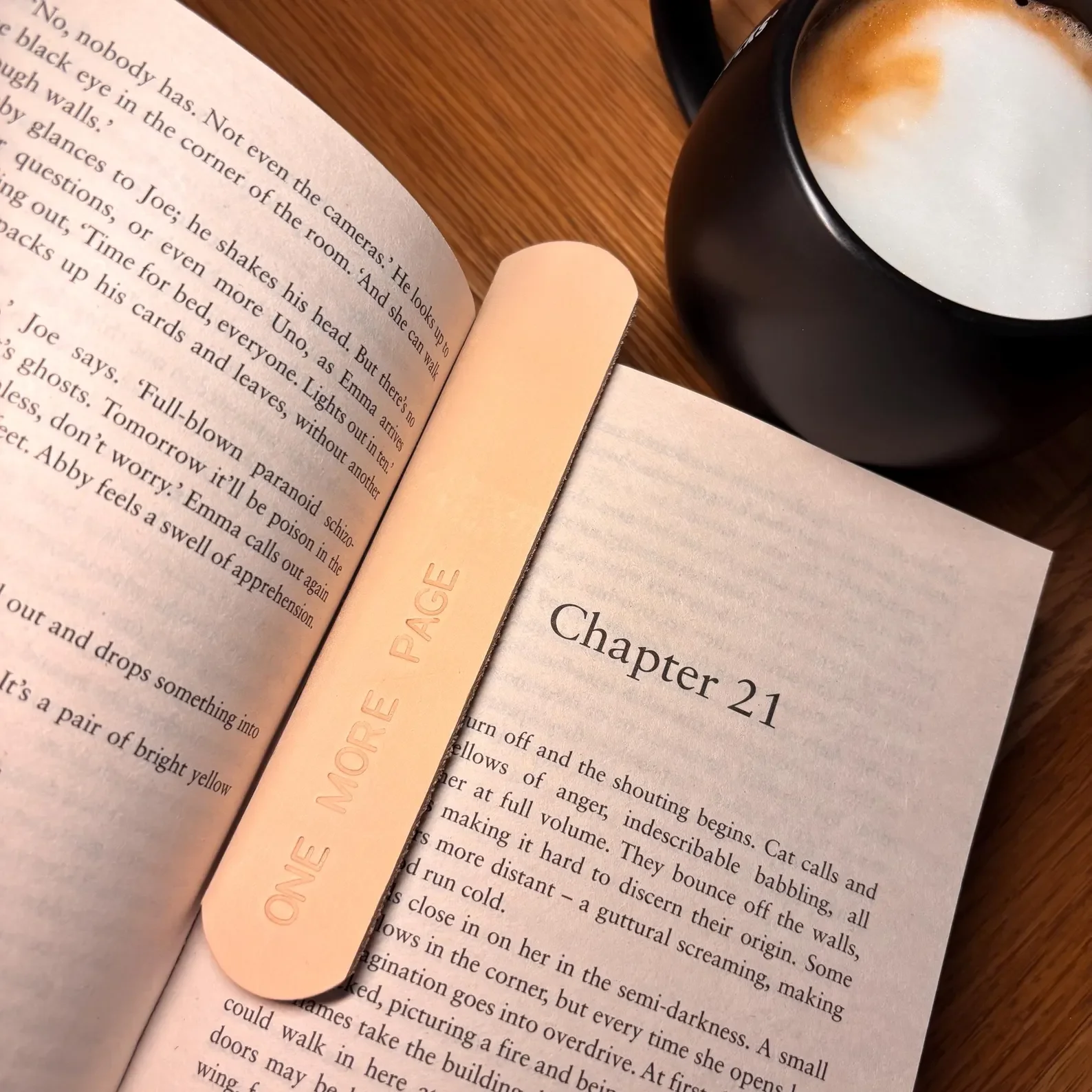 Handmade Leather Quote Bookmark