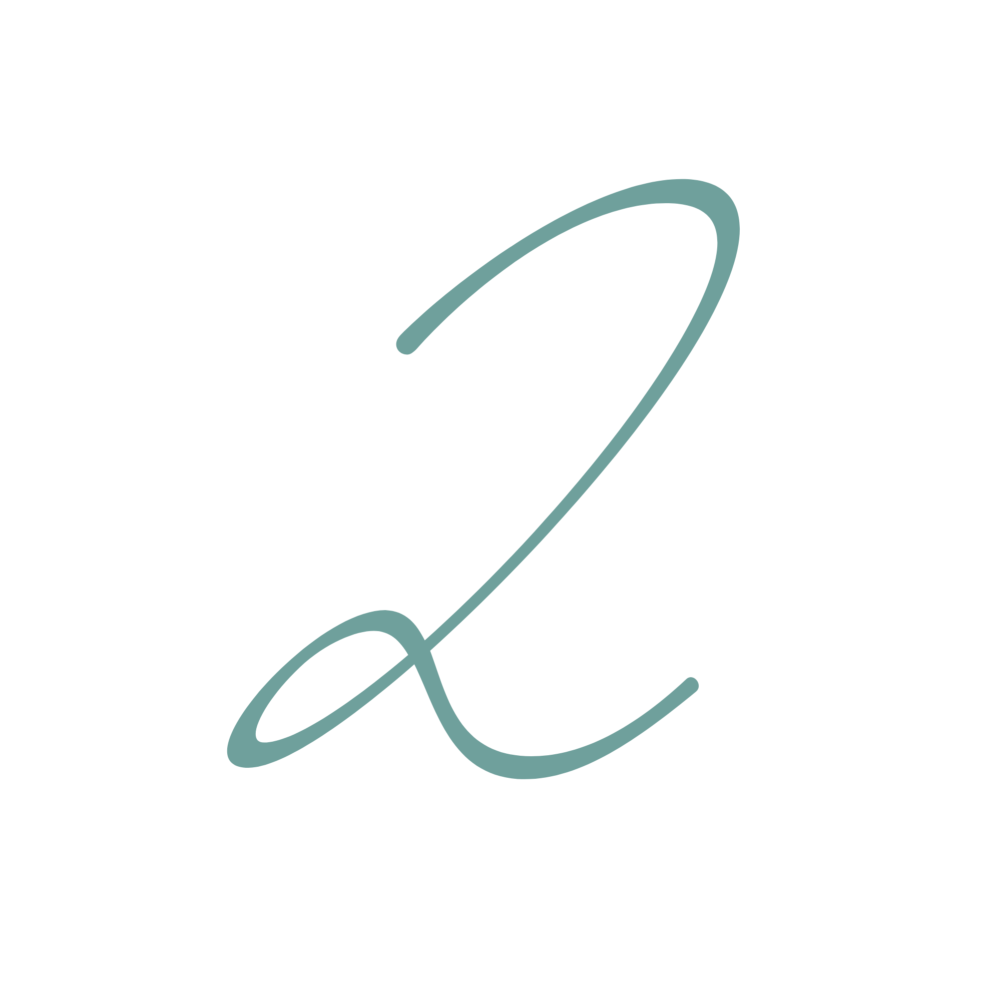 Stylized light blue line drawing of a cat with a circular eye on a black background.