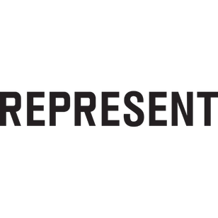 The word 'REPRESENT' in a bold, capitalised sans-serif font.